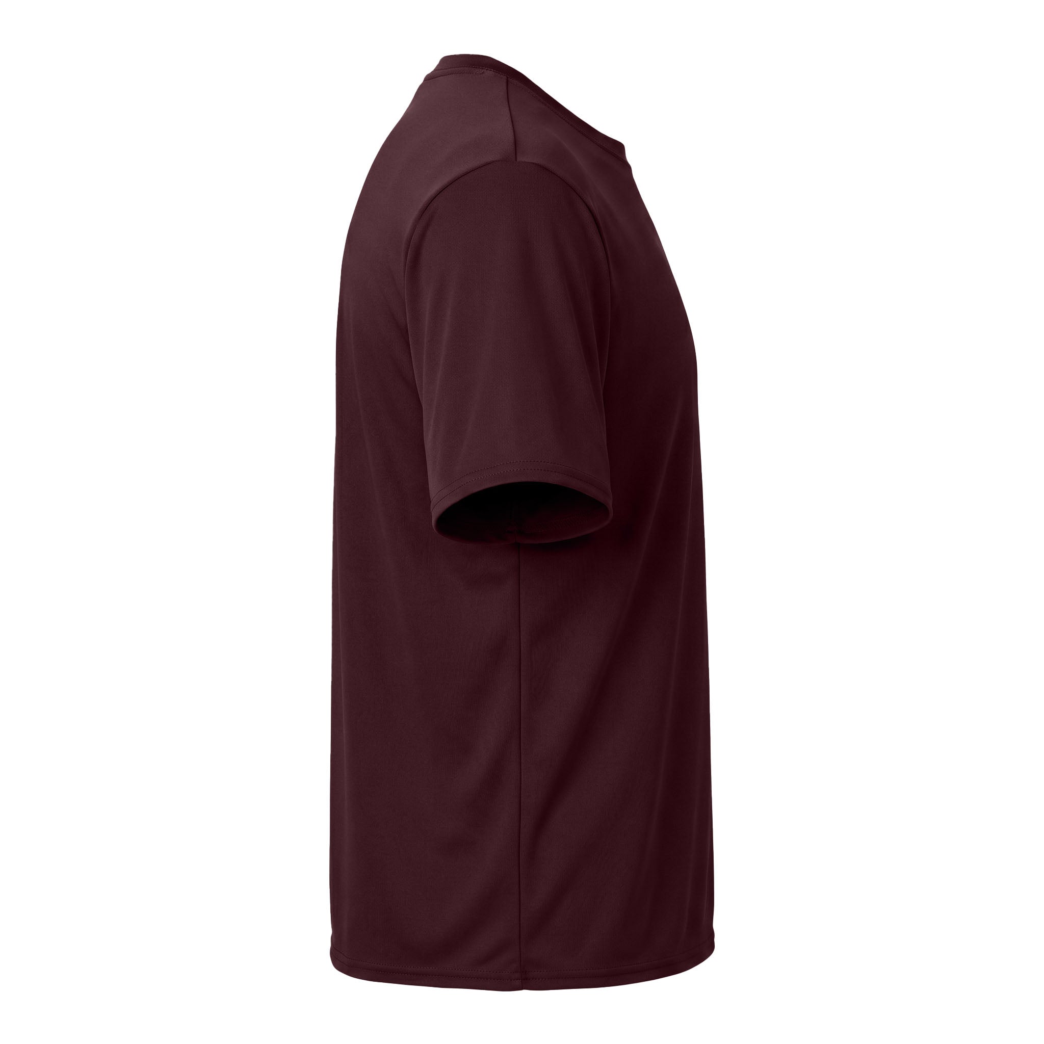 Port & Co PC380 custom short sleeve t-shirt in athletic maroon, right side view