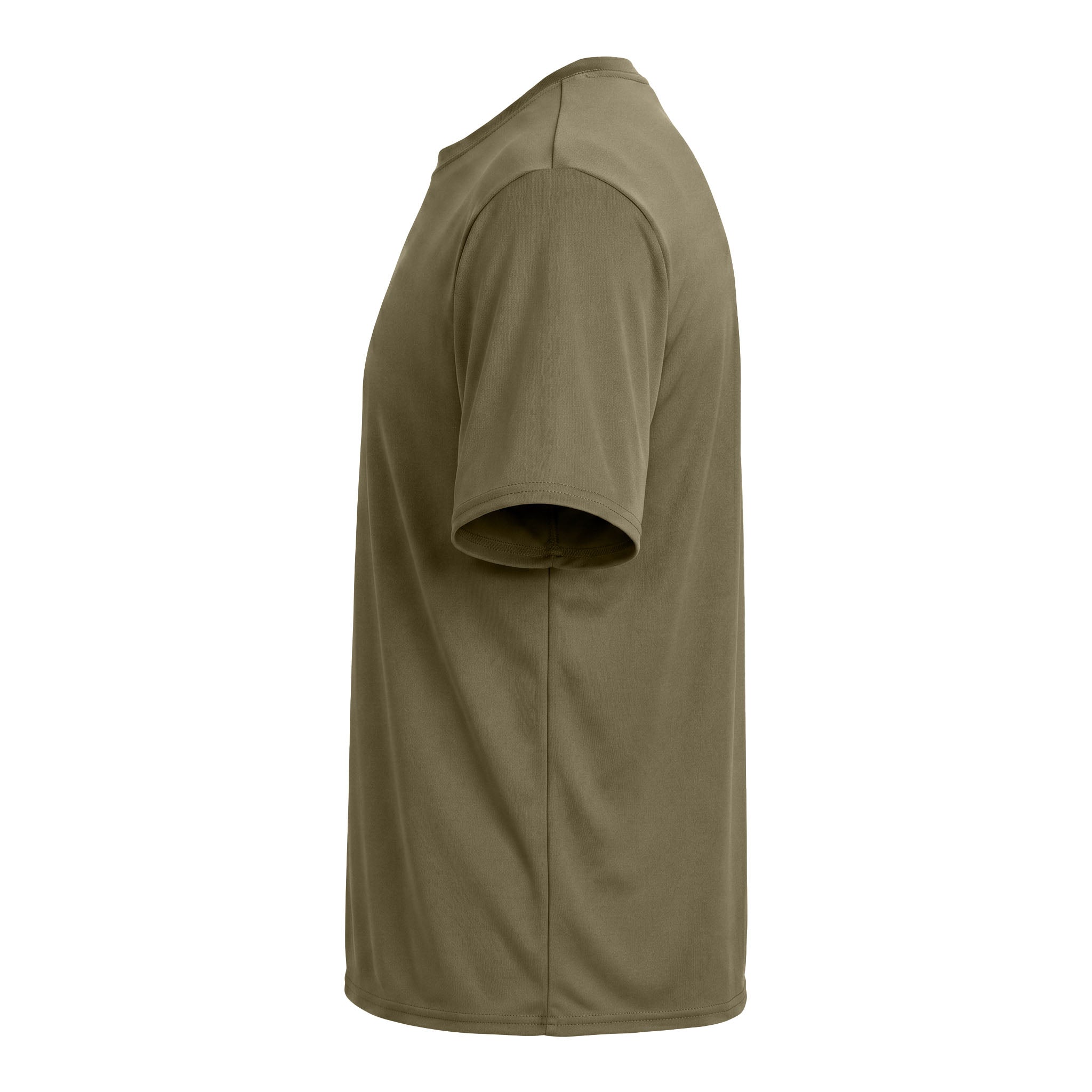 Port & Co PC380 custom short sleeve t-shirt in coyote brown, left side view