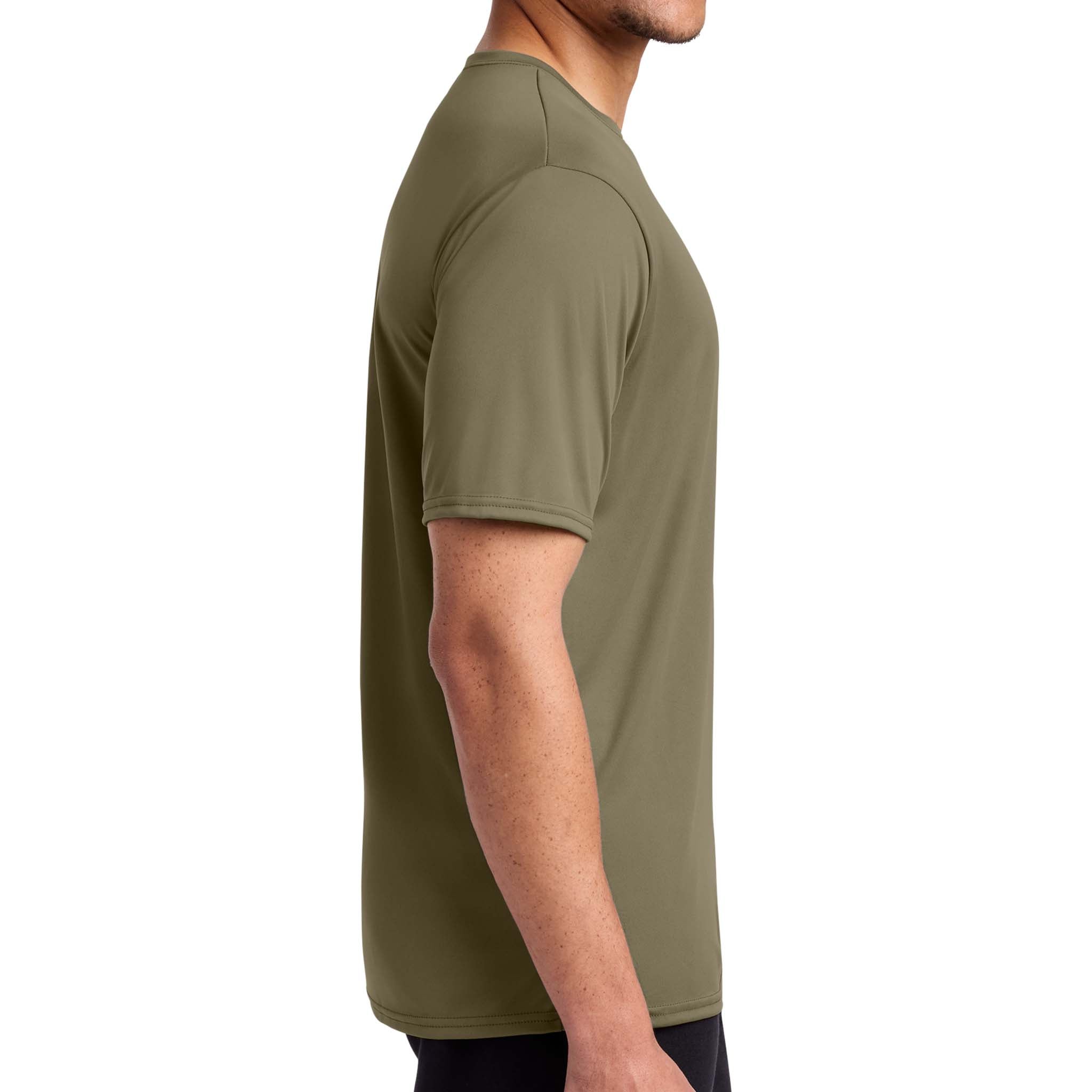 Port & Co PC380 custom short sleeve t-shirt in coyote brown, right side view