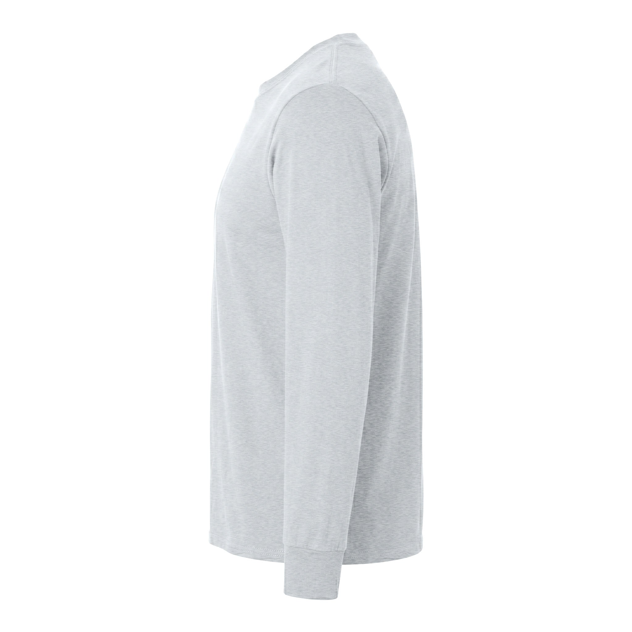 Port & Co PC54LS custom long sleeve t-shirt in ash, left side view