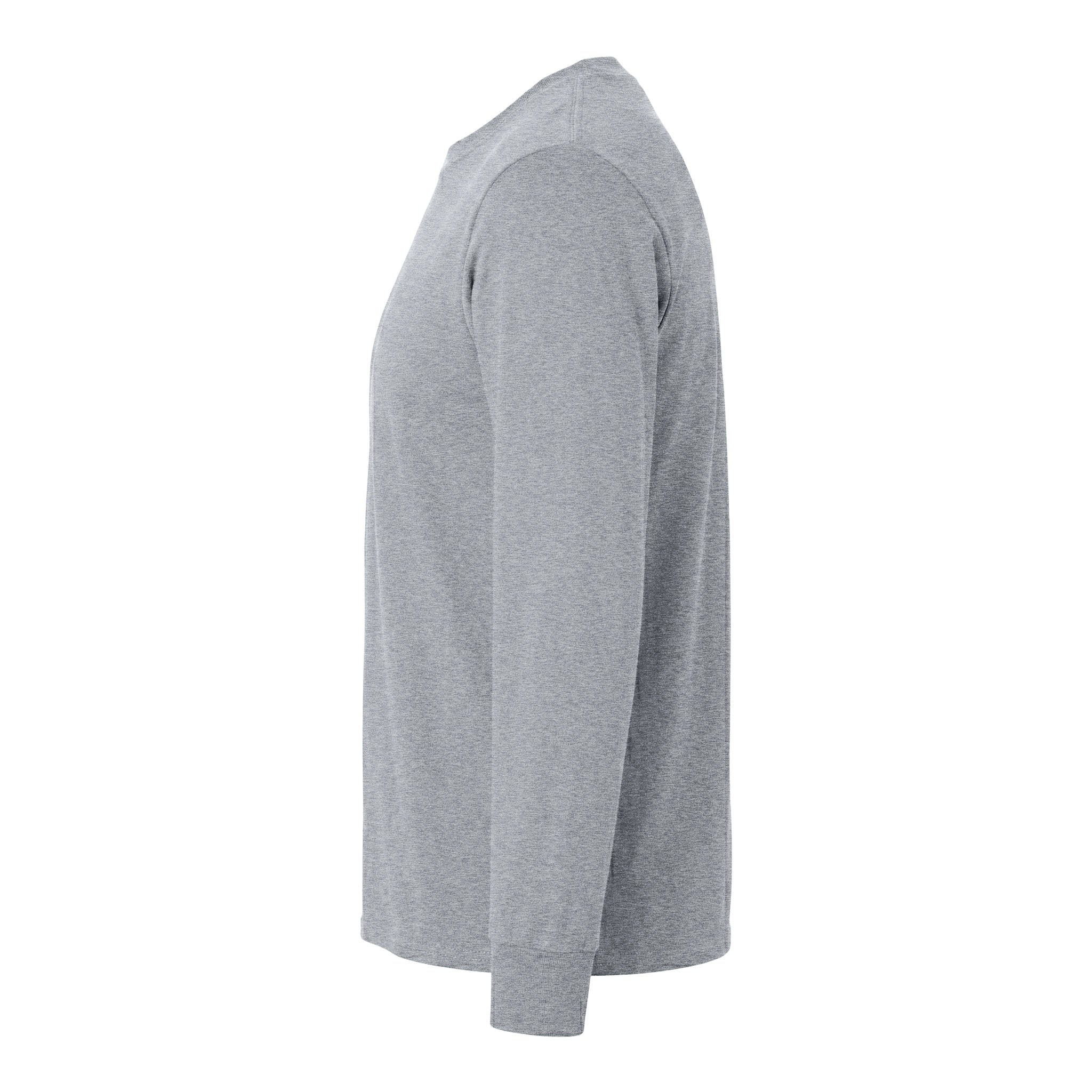 Port & Co PC54LS custom long sleeve t-shirt in athletic heather, left side view