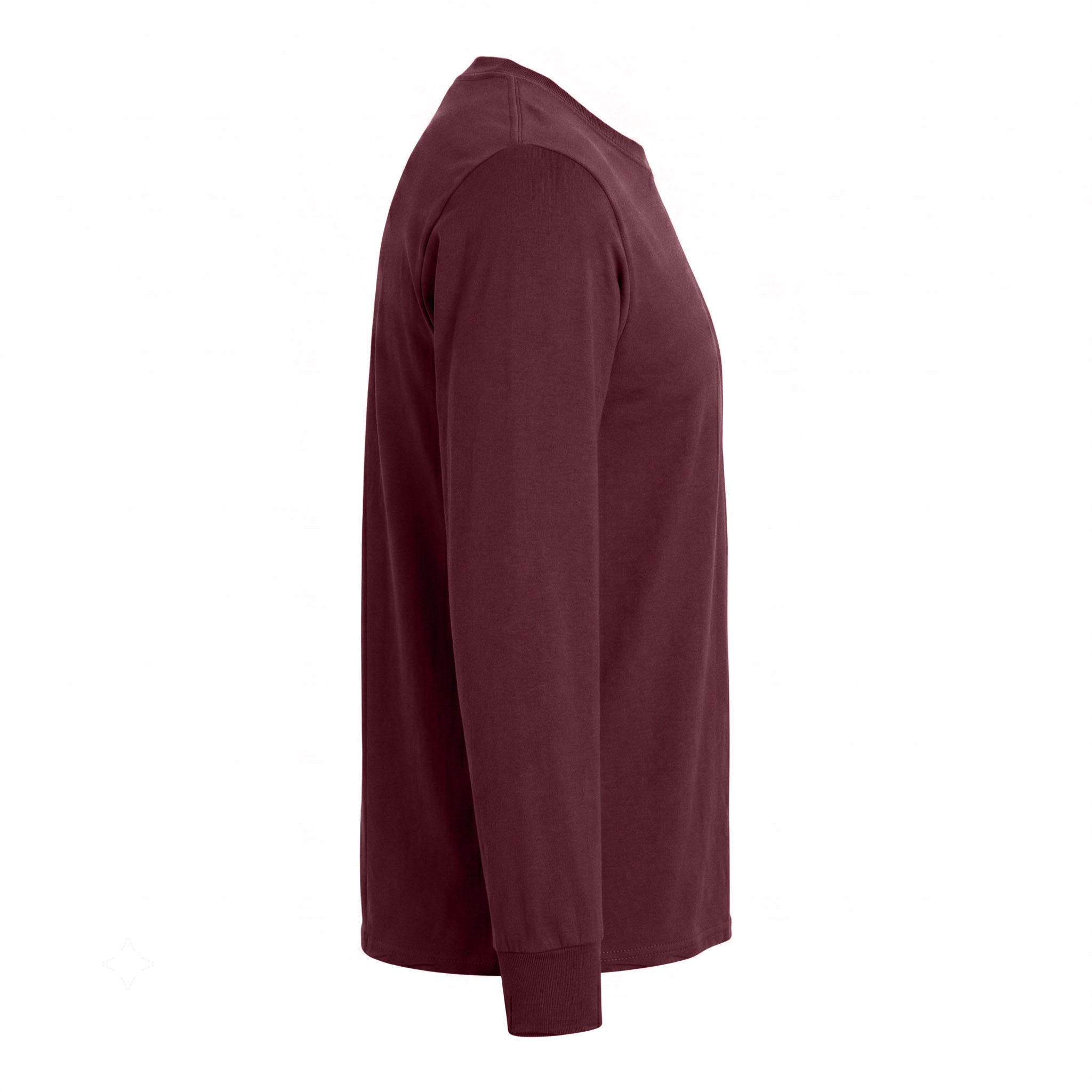 Port & Co PC54LS custom long sleeve t-shirt in athletic maroon, right side view