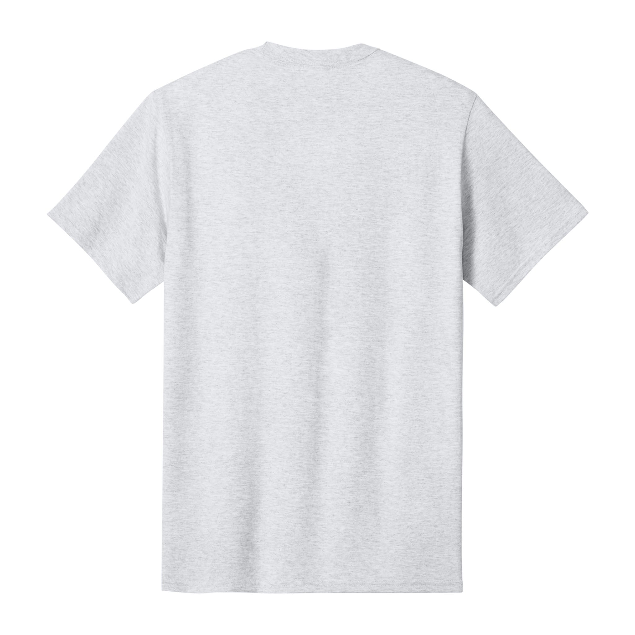 Port & Co PC54 custom short sleeve t-shirt in ash, back view