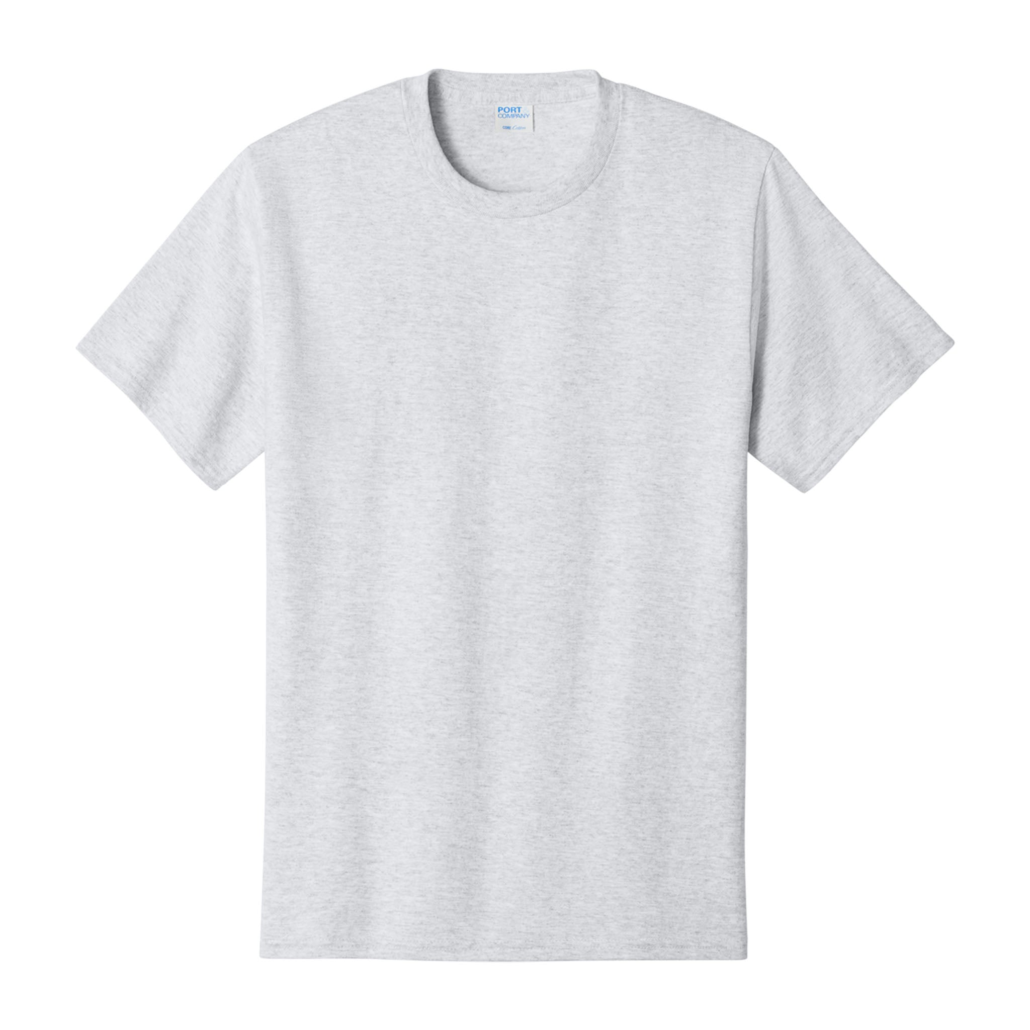 Port & Co PC54 custom short sleeve t-shirt in ash, front view