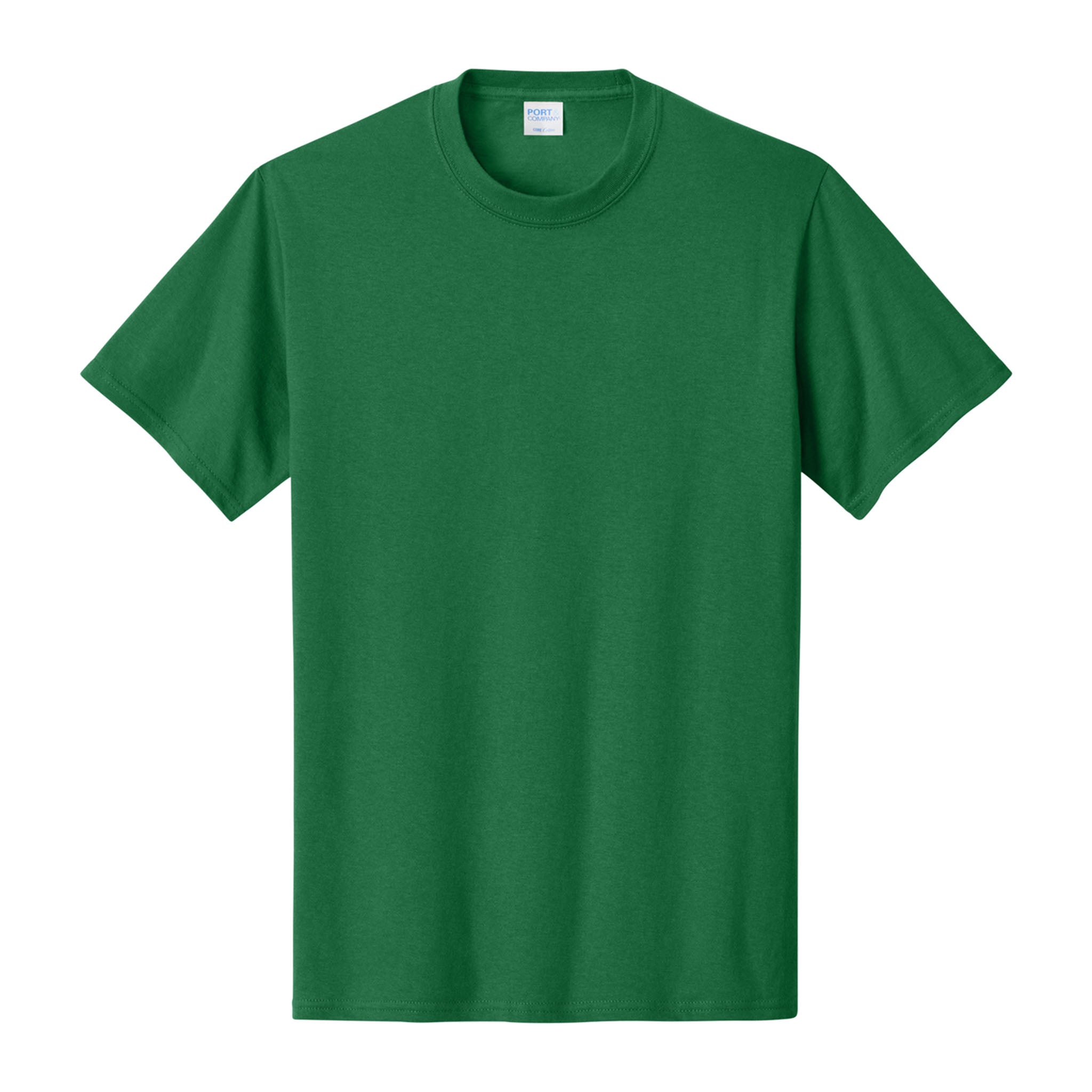 Port & Co PC54 custom short sleeve t-shirt in athletic kelly, front view