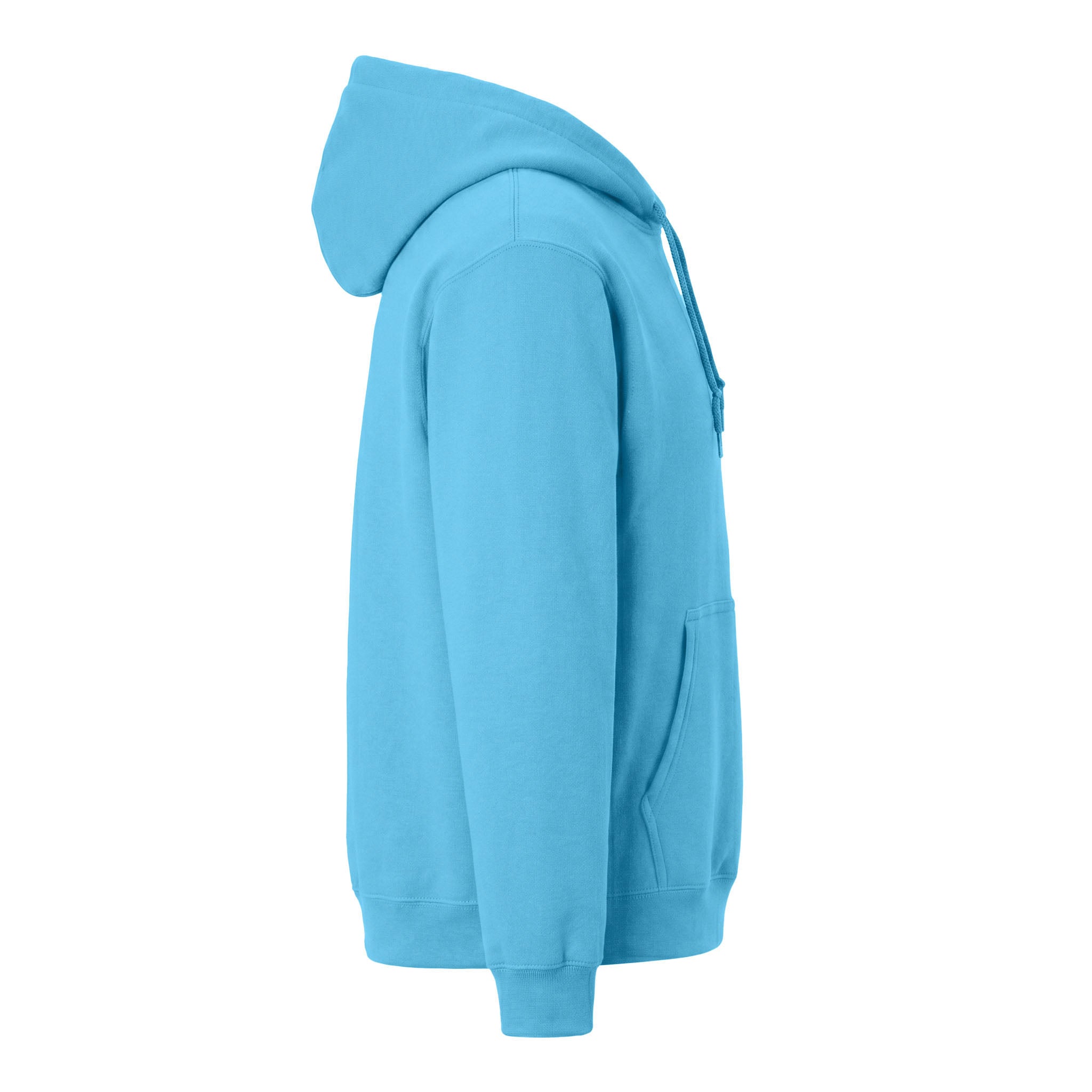 Port & Co PC78H custom hoodie in aquatic blue, right side view