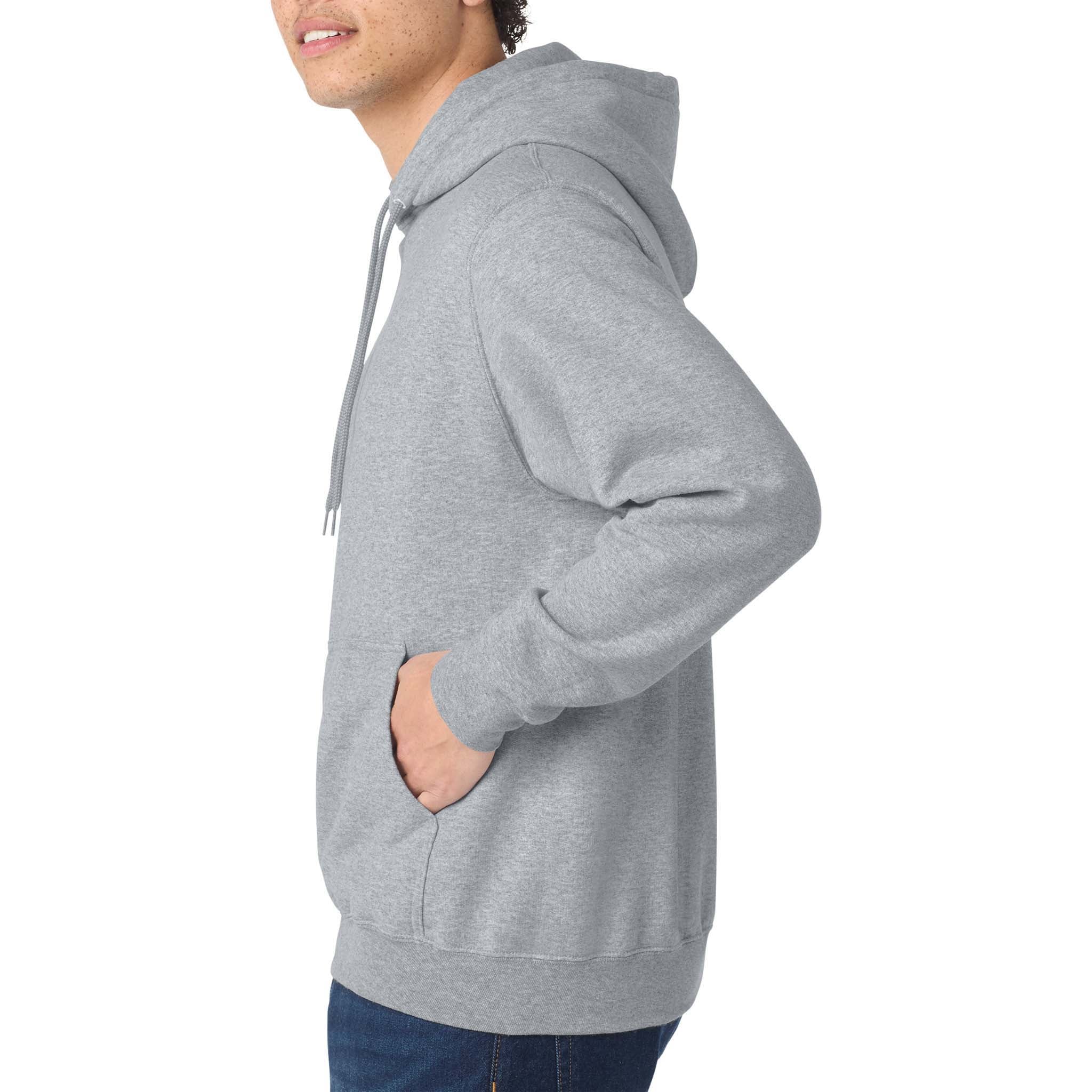 Port & Co PC78H custom hoodie in athletic heather, left side view