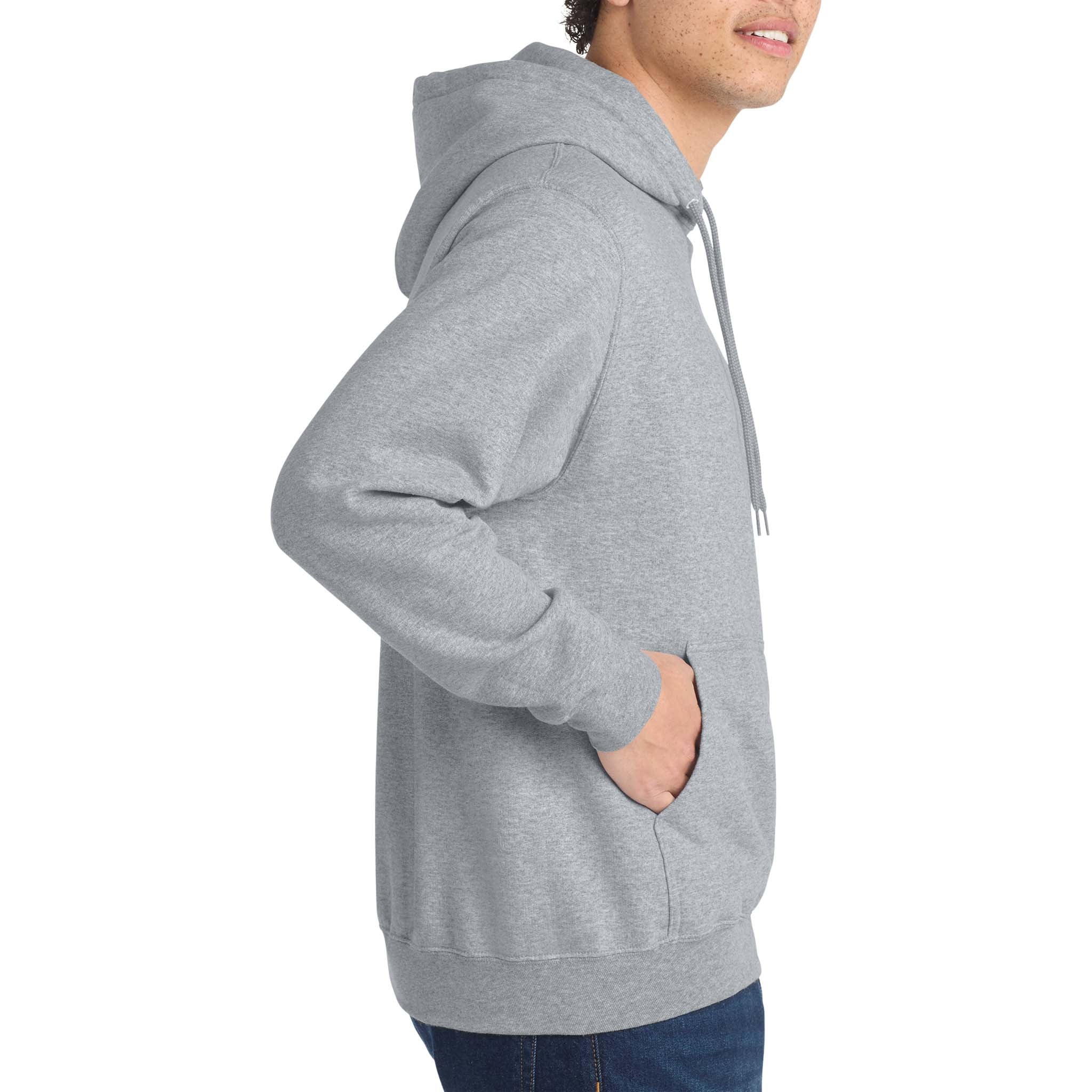 Port & Co PC78H custom hoodie in athletic heather, right side view