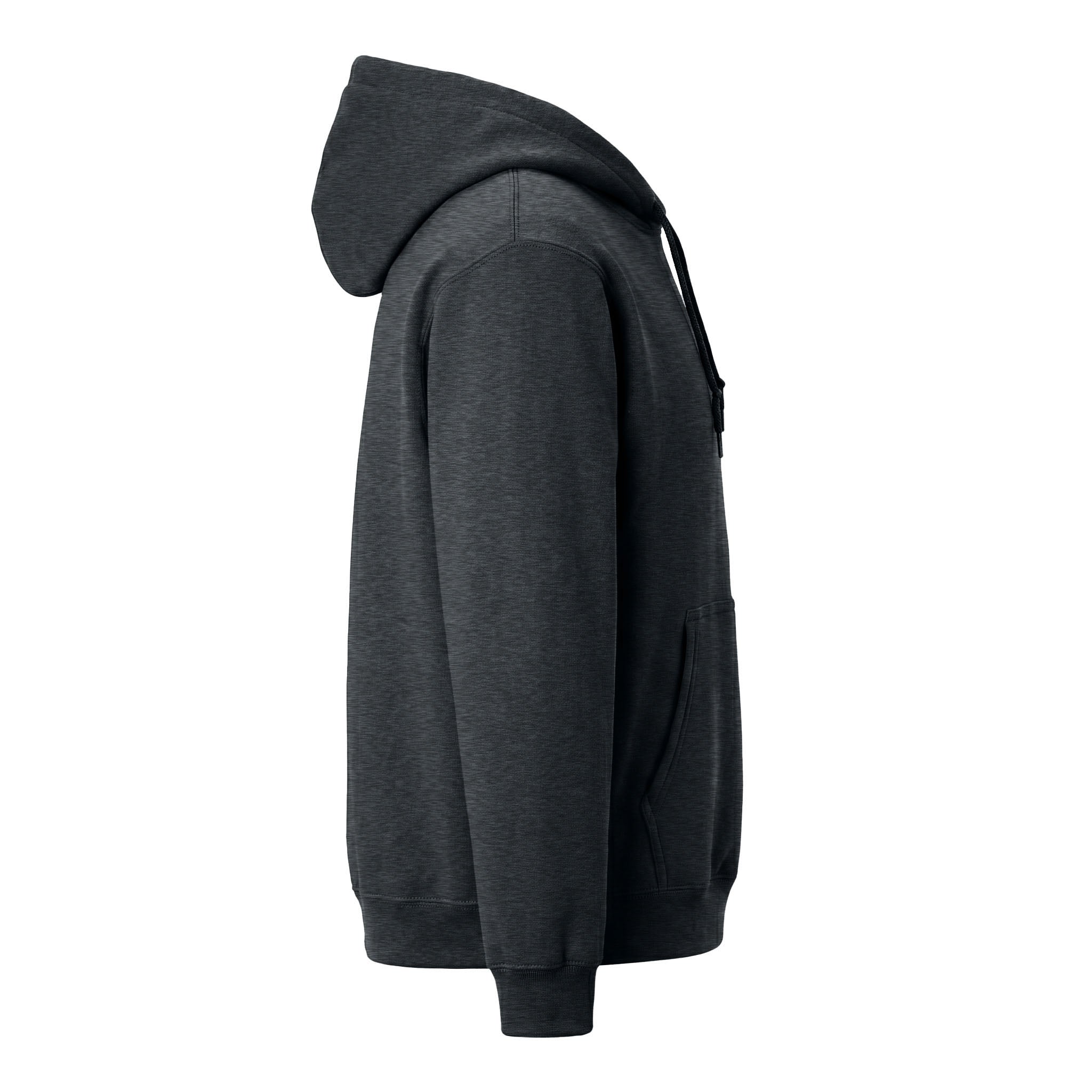 Port & Co PC78H custom hoodie in black heather, right side view