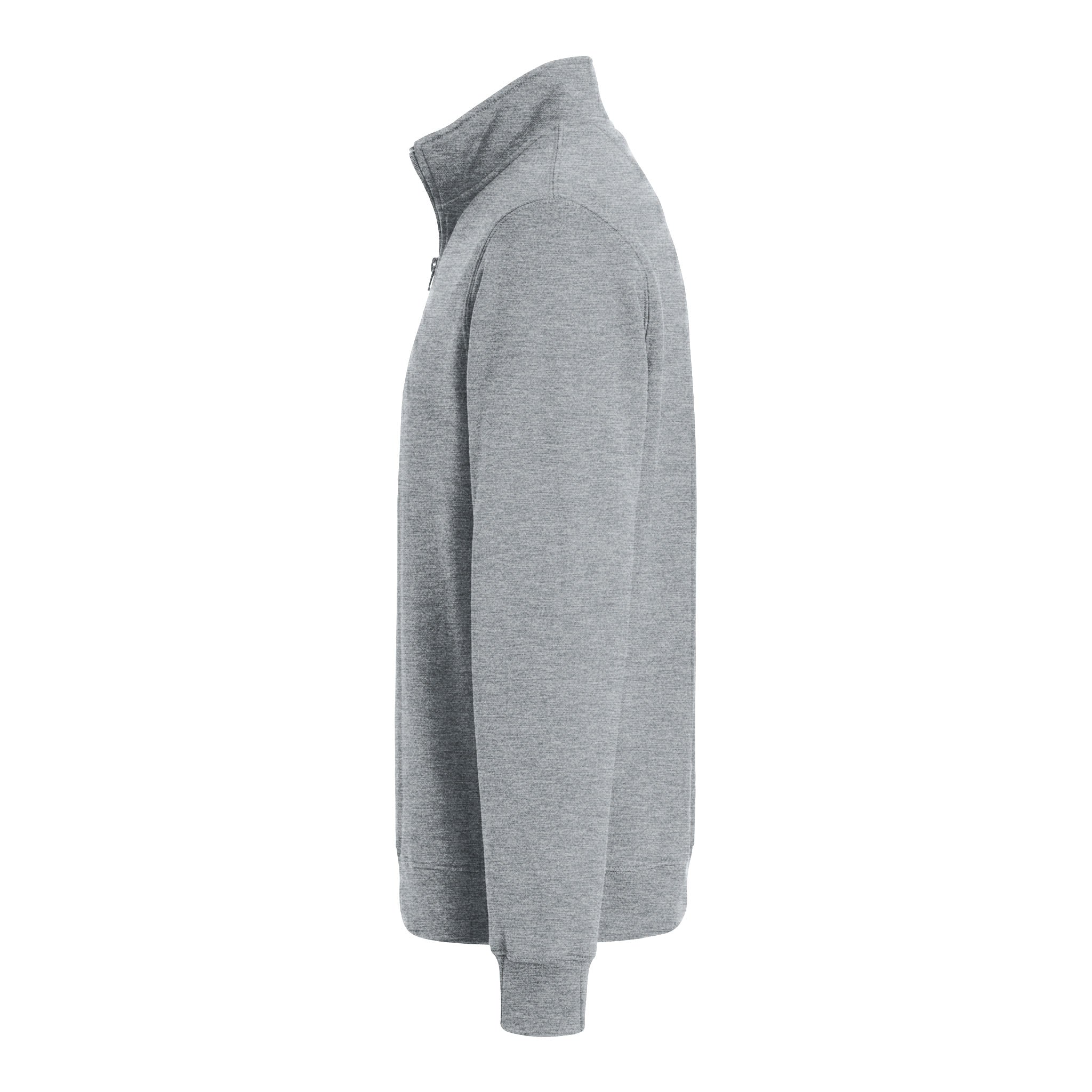 Port & Co PC850Q custom quarter-zip in athletic heather, left side view