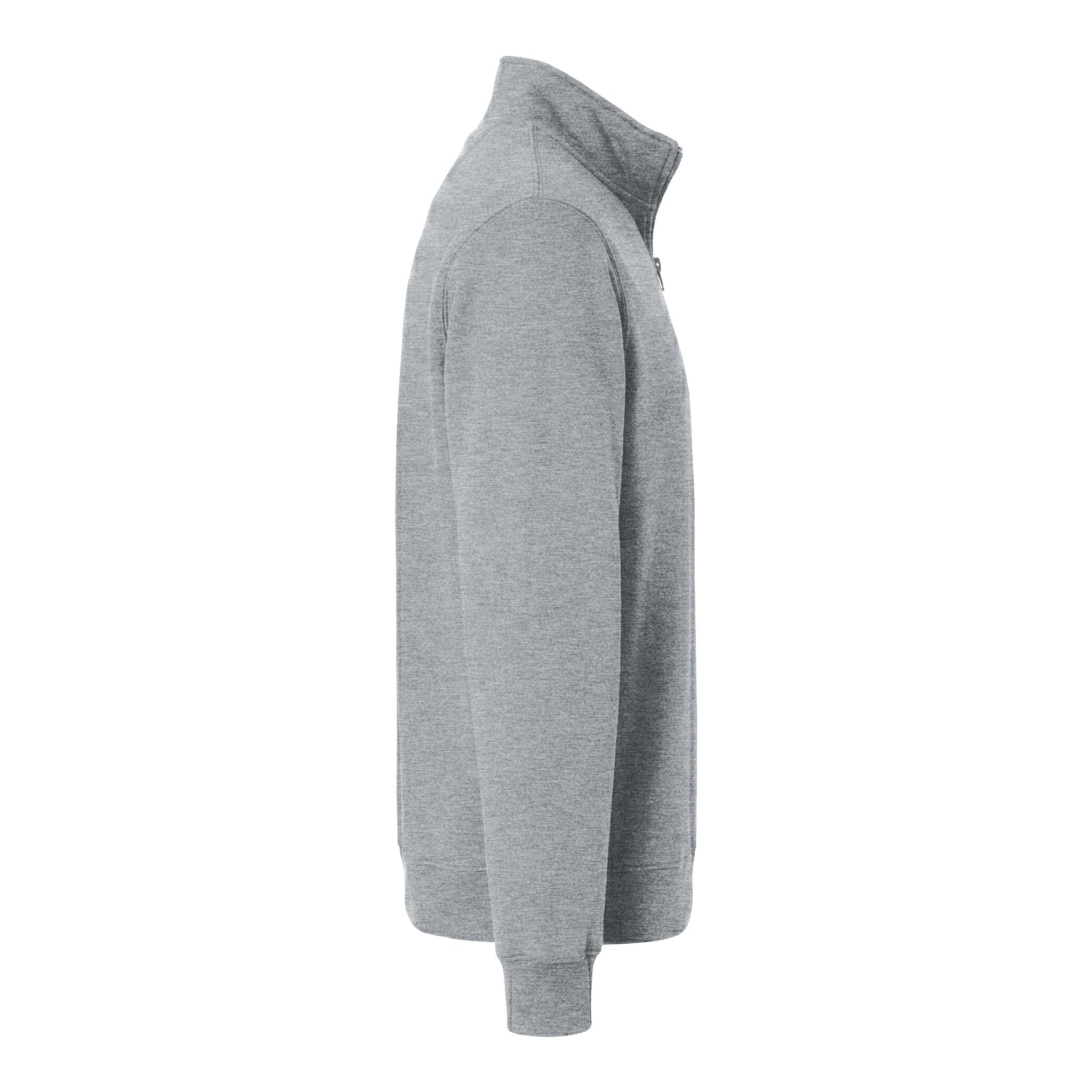 Port & Co PC850Q custom quarter-zip in athletic heather, right side view