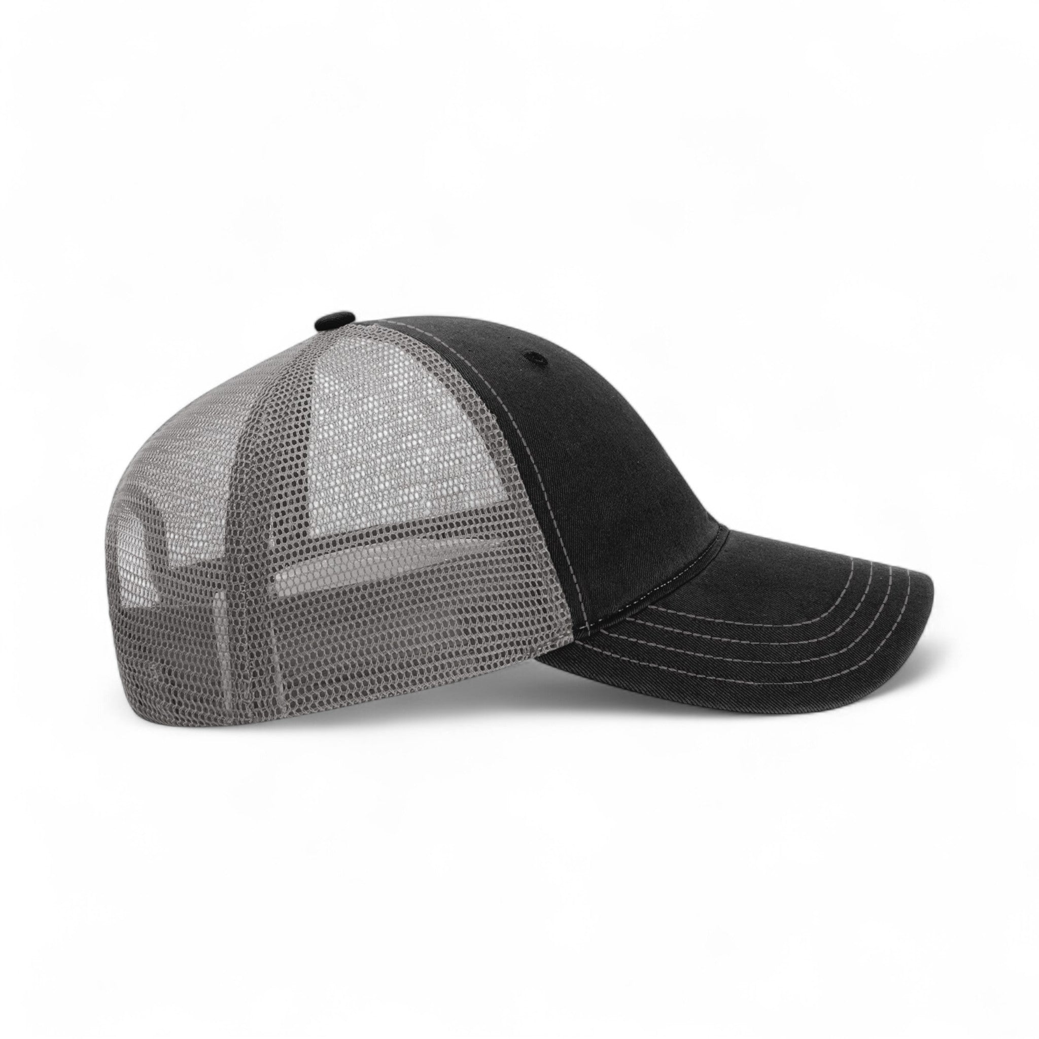Right side view of Richardson 111 custom hat in black and charcoal