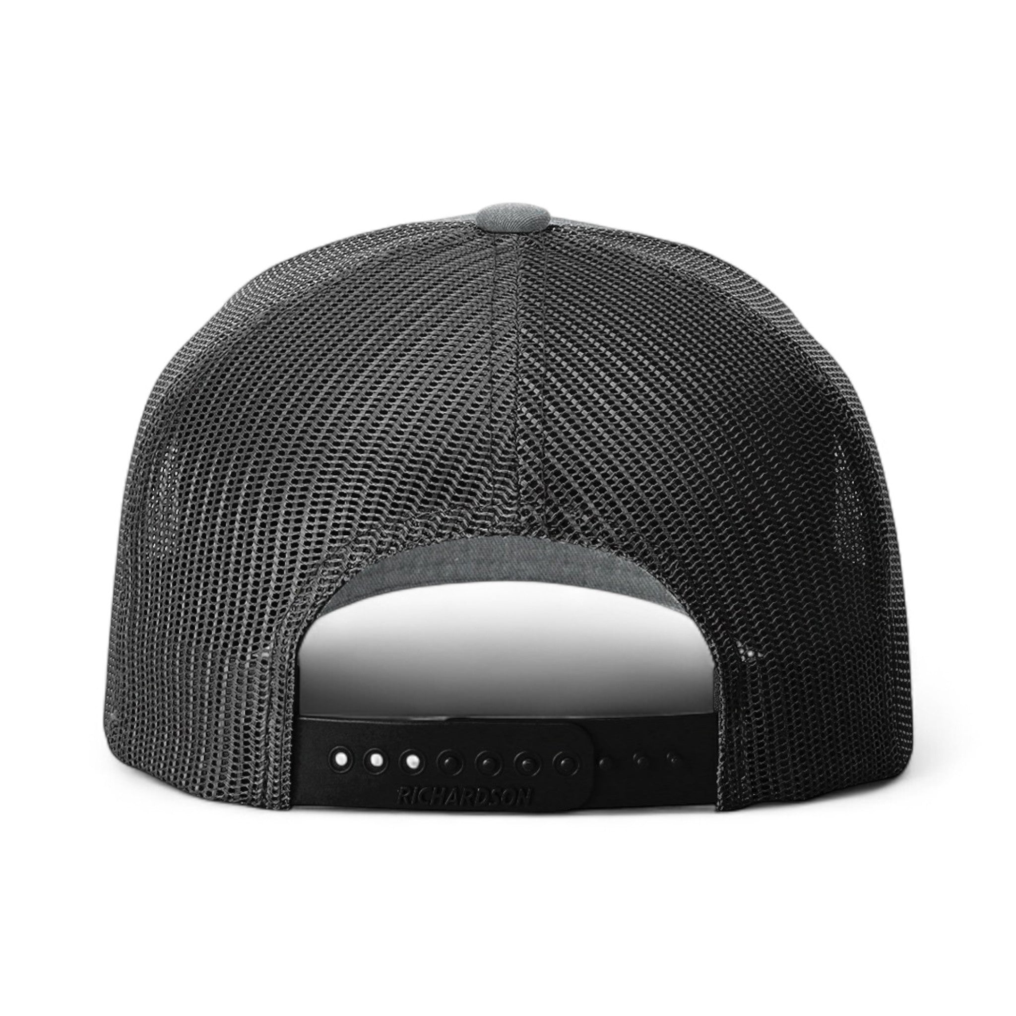Back view of Richardson 112FPR custom hat in heather grey and black