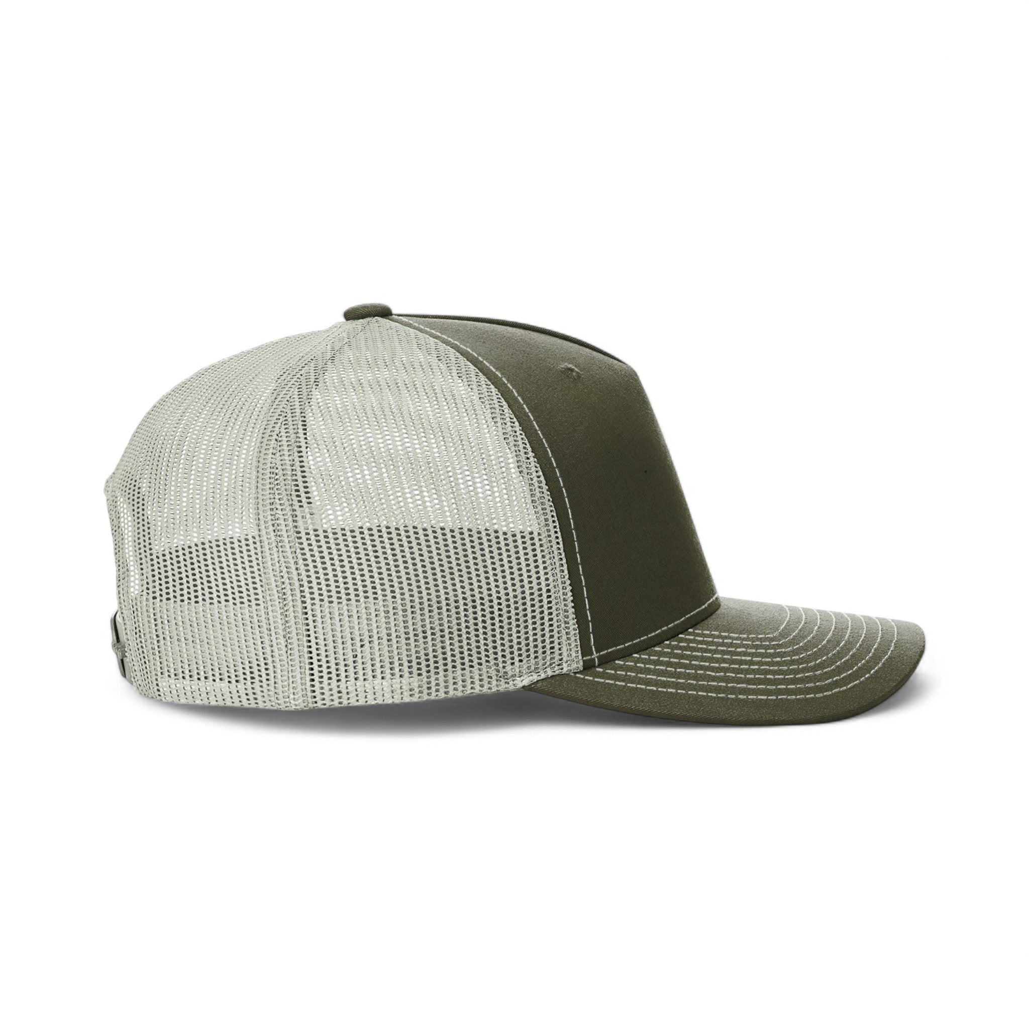 Right side view of Richardson 112FP custom hat in beetle and quarry