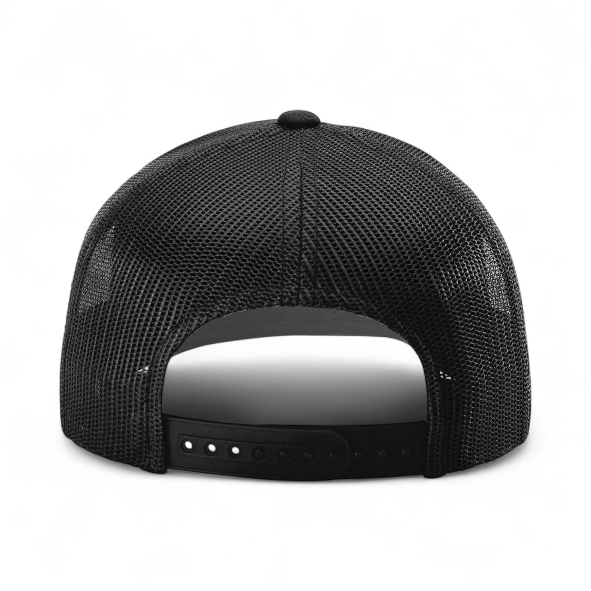 Back view of Richardson 112RE custom hat in black
