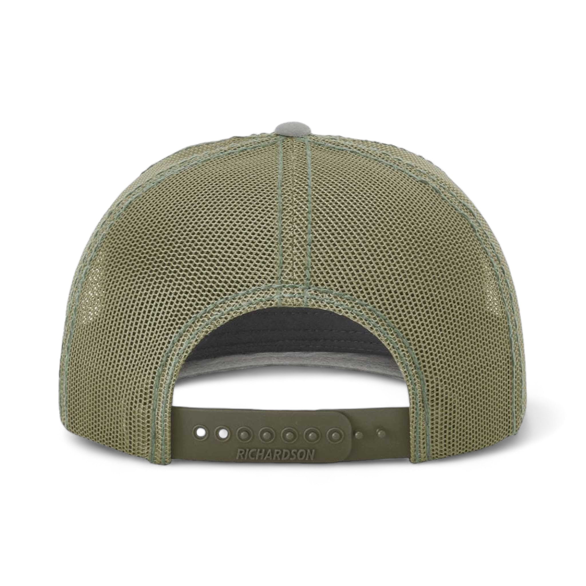 Back view of Richardson 112WF custom hat in khaki and loden