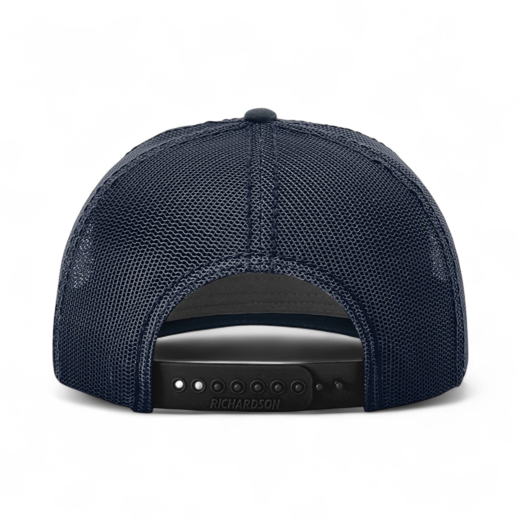Back view of Richardson 112WF custom hat in navy