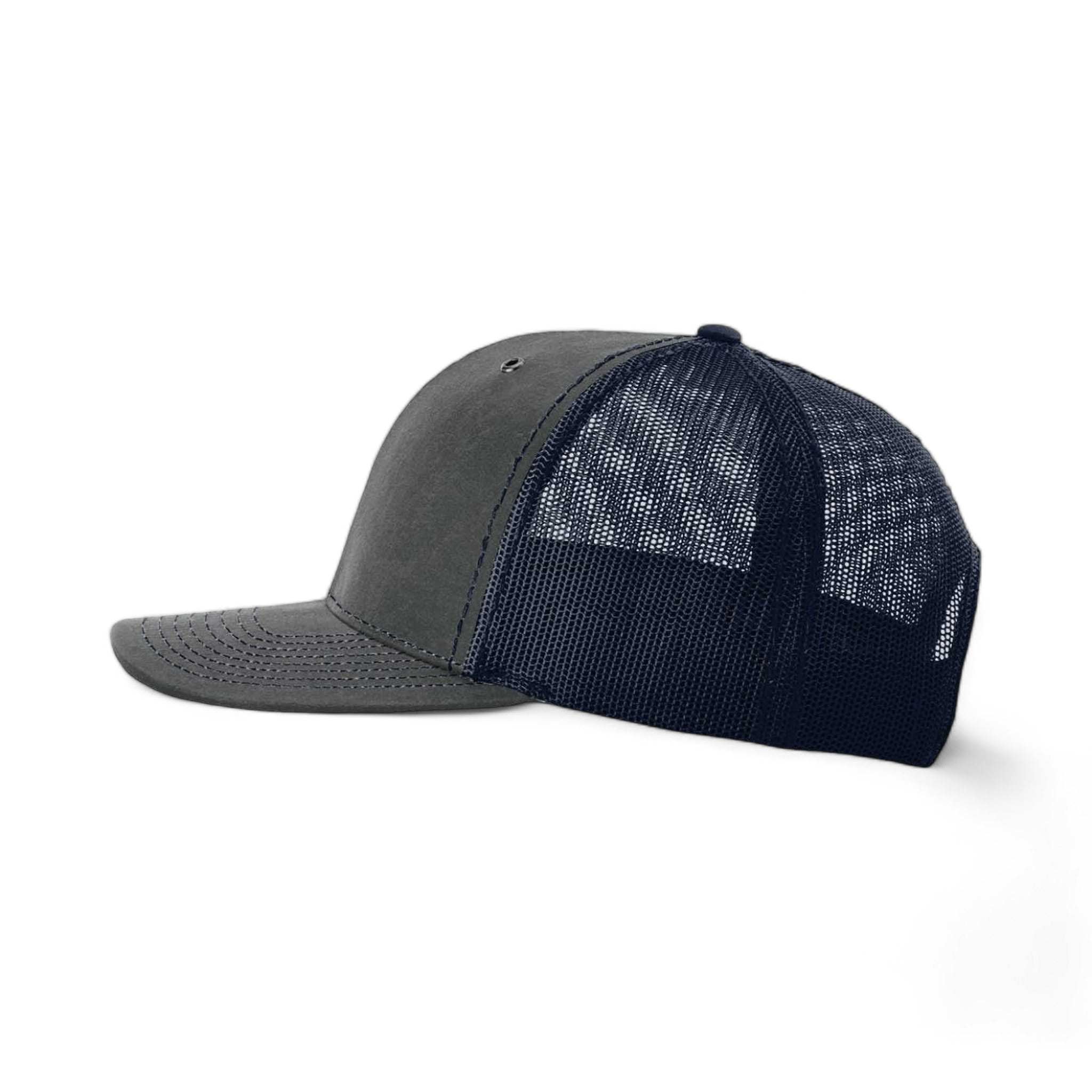Side view of Richardson 112WF custom hat in navy
