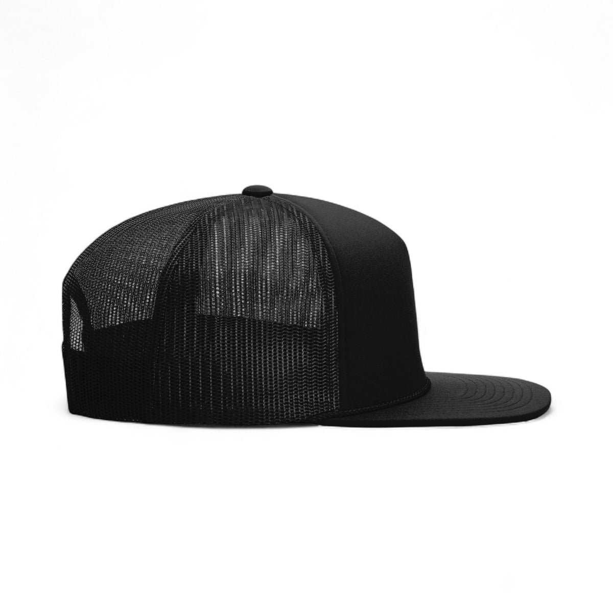 Right side view of Richardson 113 custom hat in black