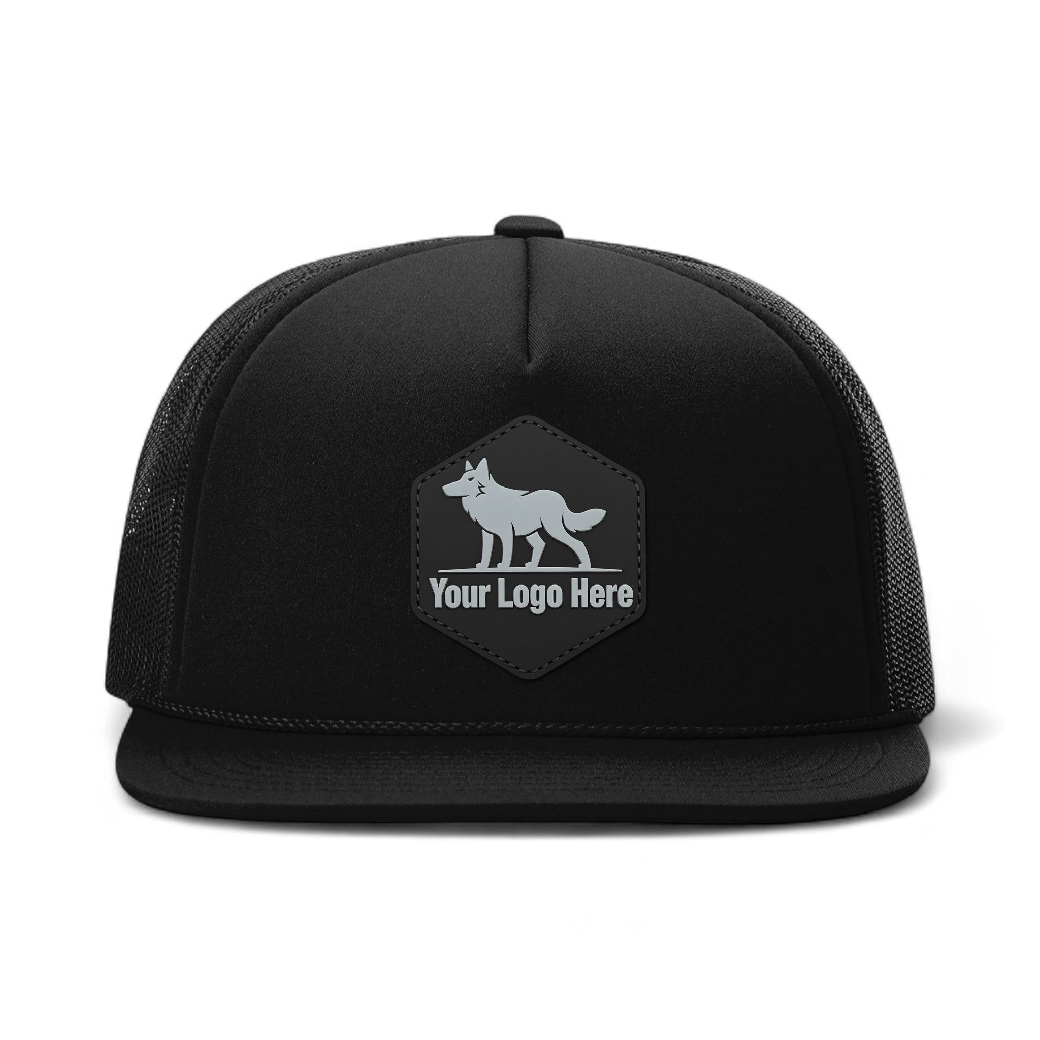 PVC patch preview of Richardson 113 custom hat in black