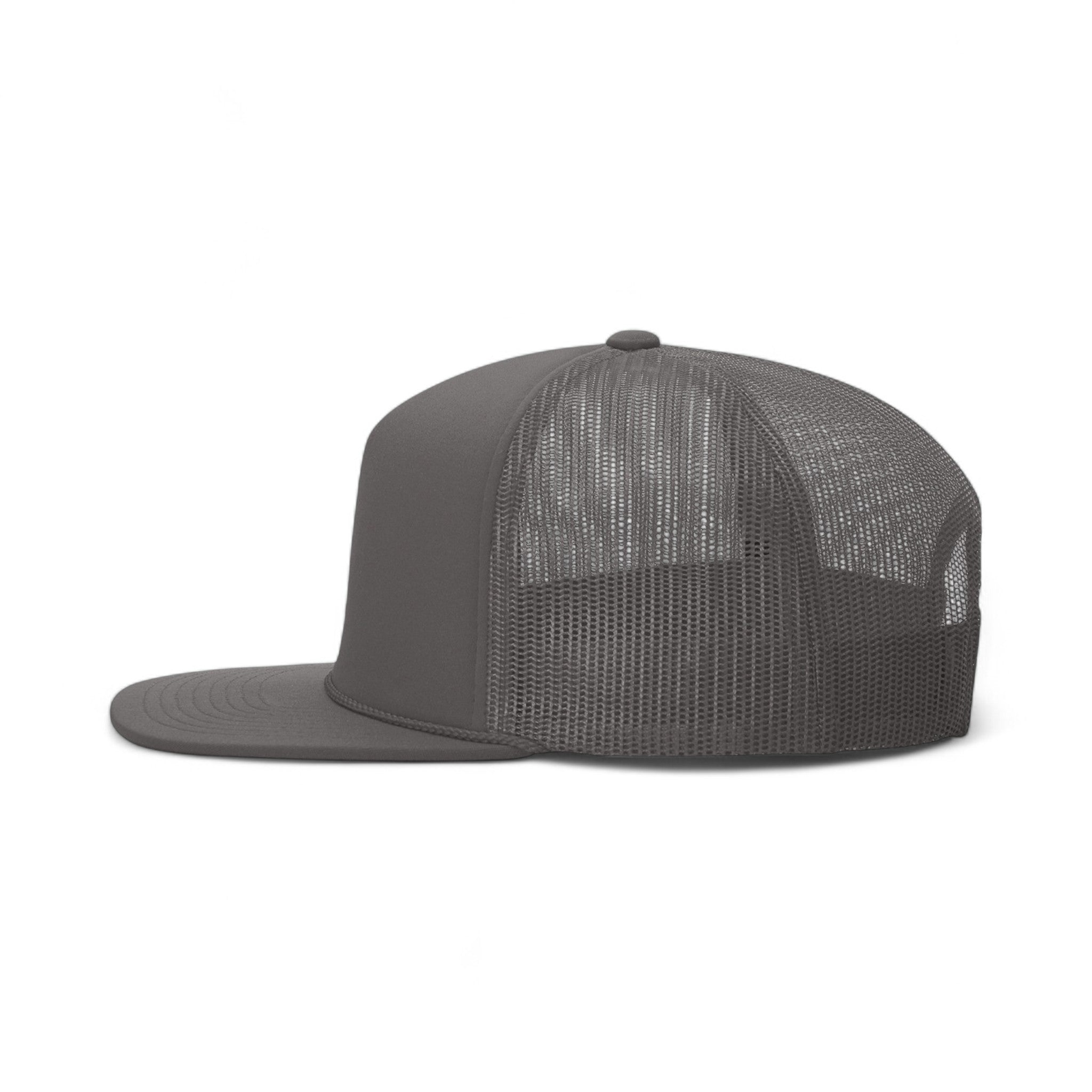 Left side view of Richardson 113 custom hat in charcoal