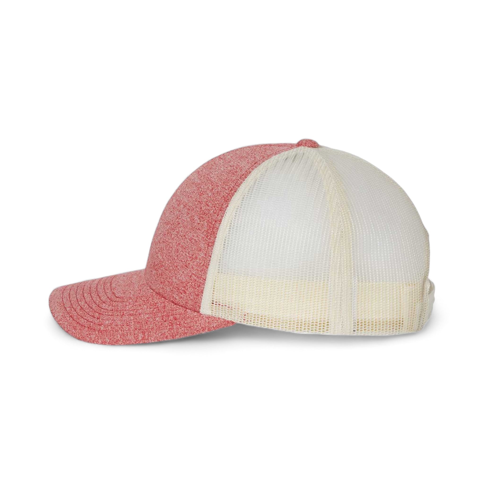Side view of Richardson 115CH custom hat in red heather and birch
