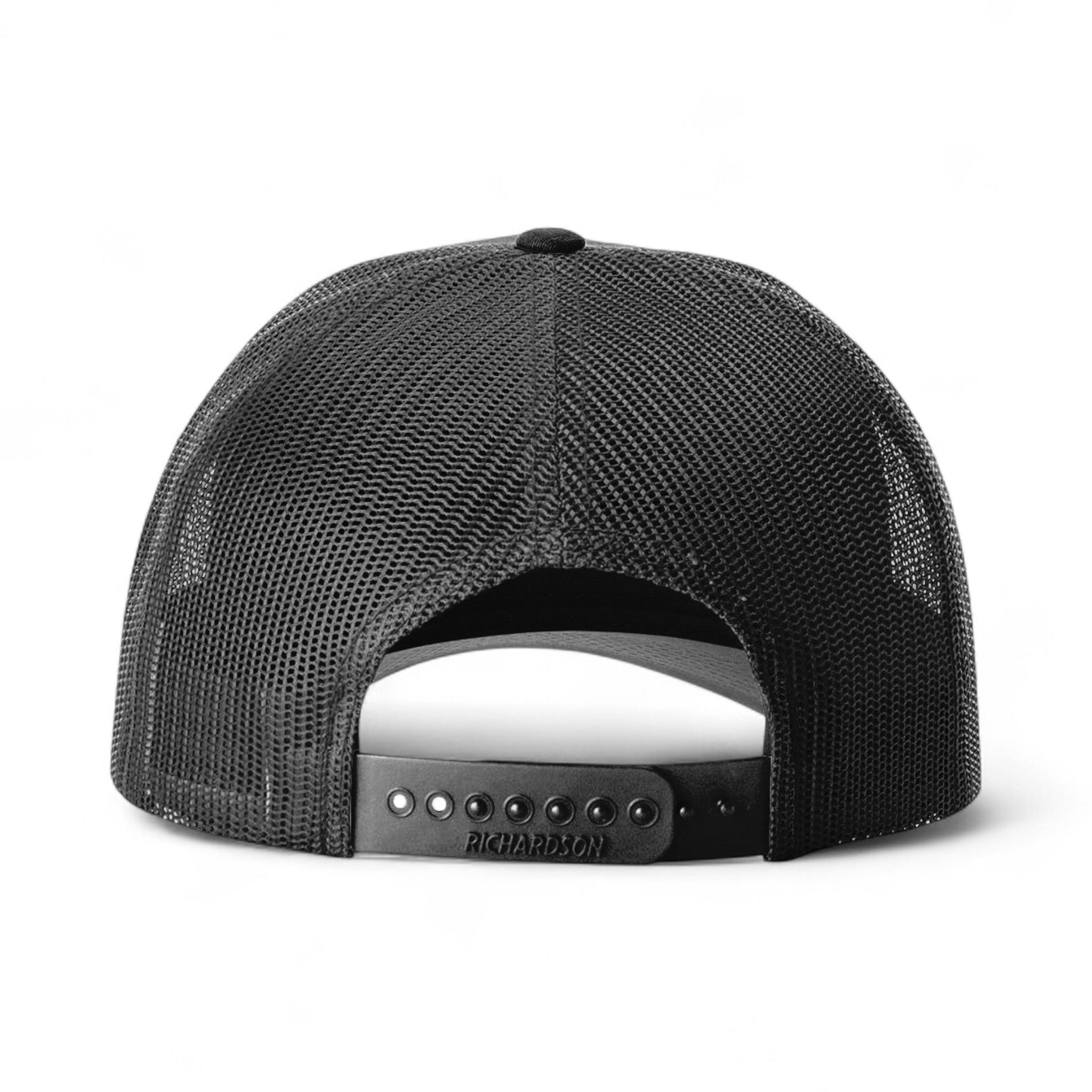 Back view of Richardson 115 custom hat in black