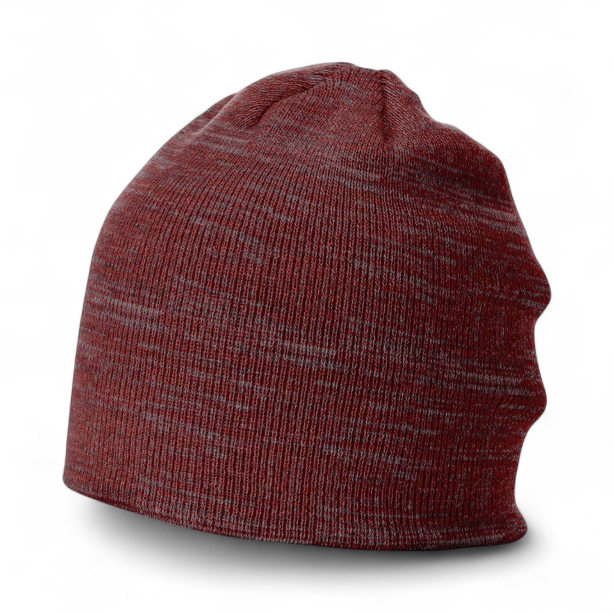Left side view of Richardson 130 custom hat in red, grey and charcoal
