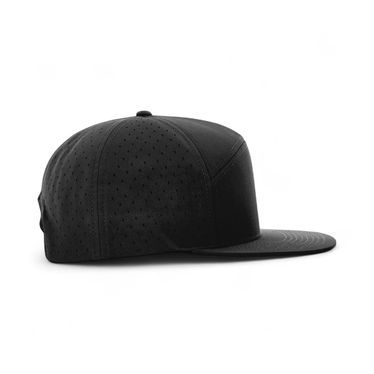 Right side view of Richardson 169 custom hat in black