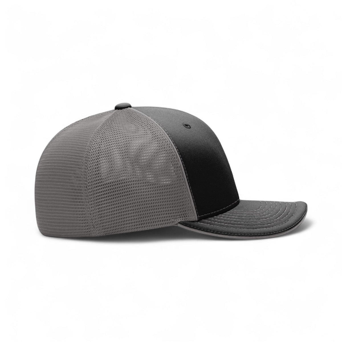 Right side view of Richardson 172 custom hat in black and charcoal