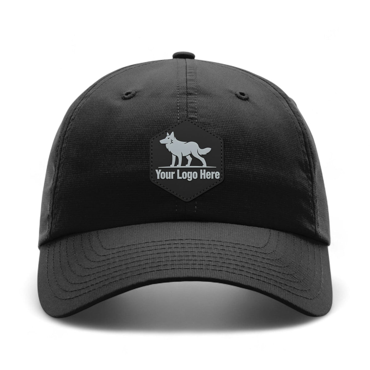PVC patch preview of Richardson 225 custom hat in black