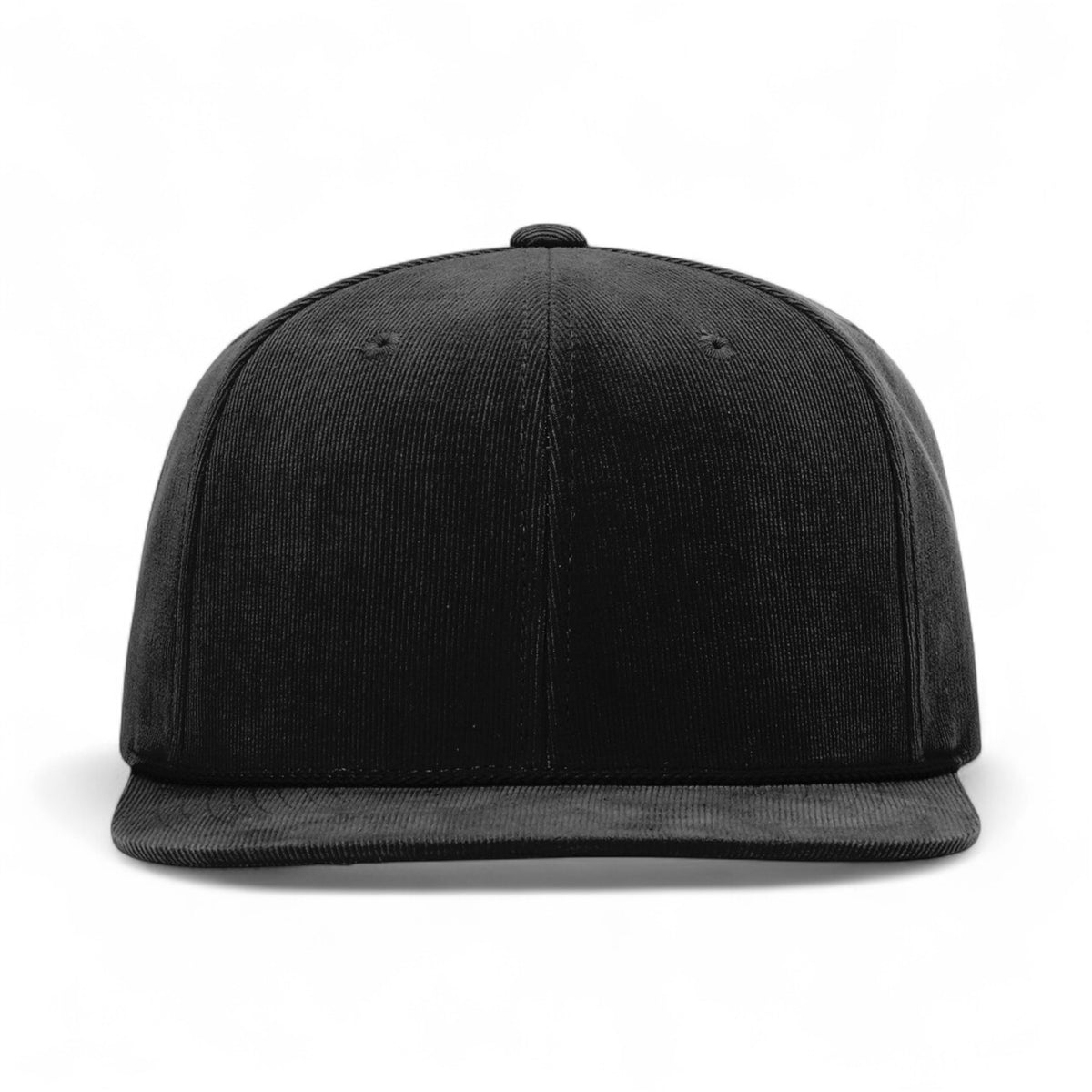 Front view of Richardson 253 custom hat in black