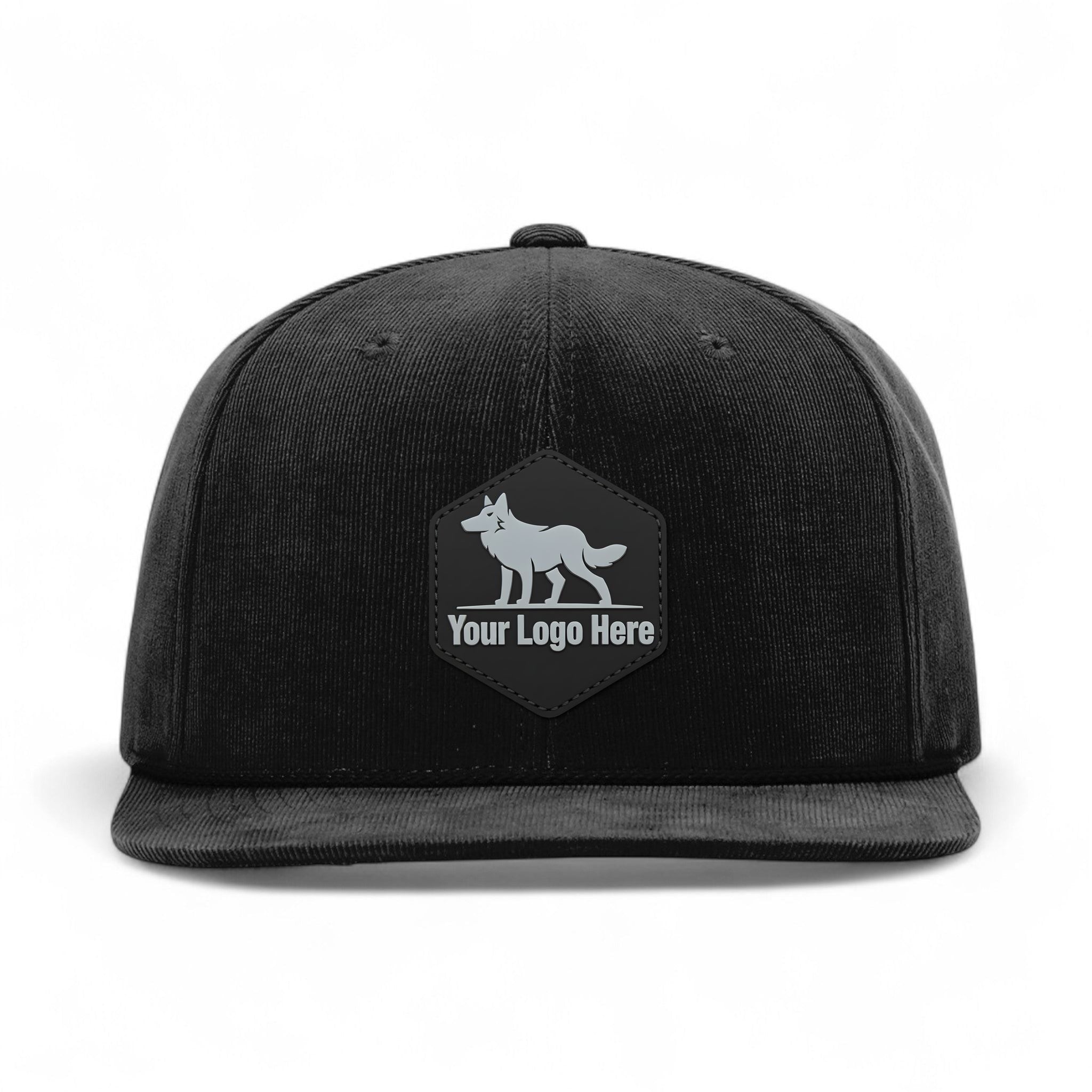 PVC patch preview of Richardson 253 custom hat in black