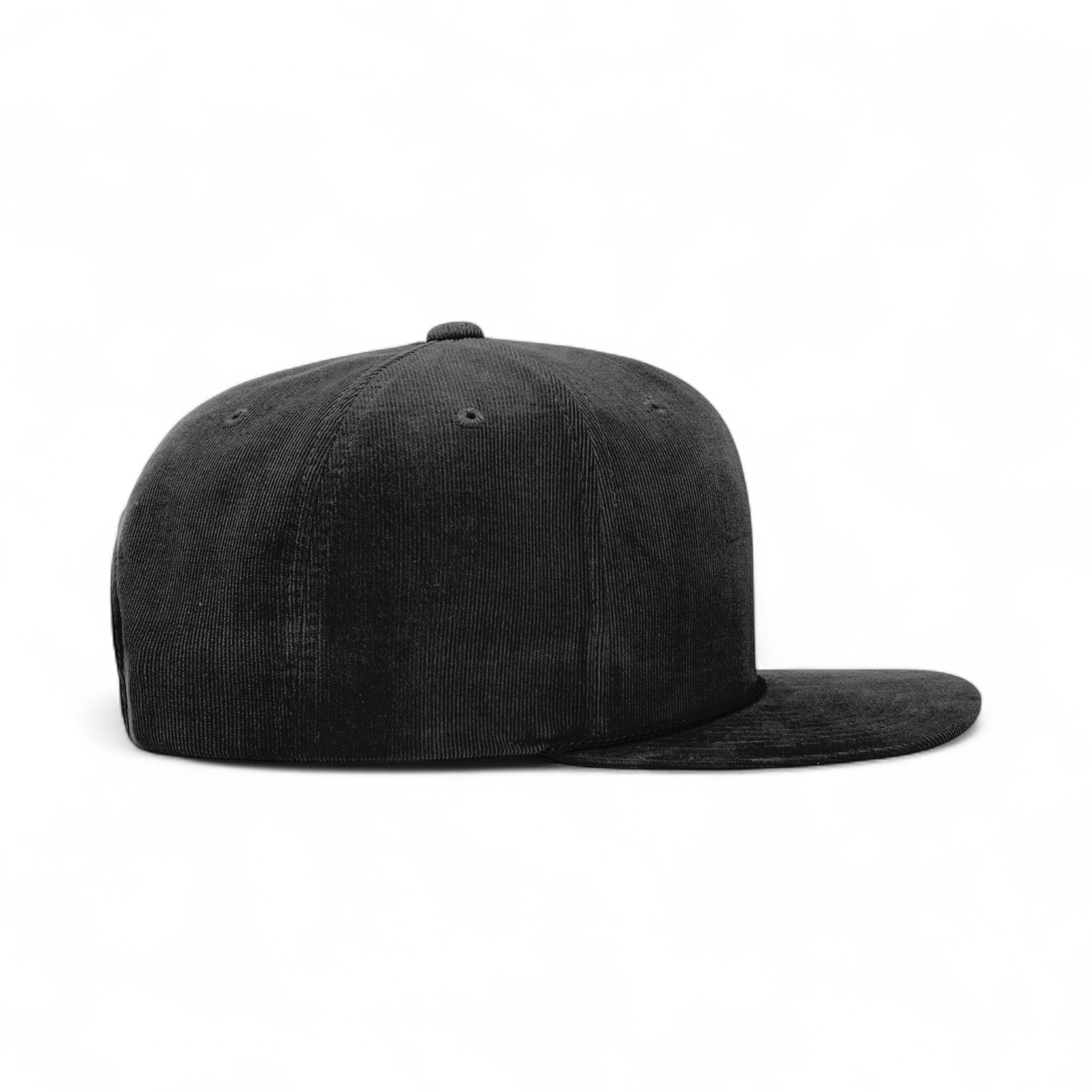 Right side view of Richardson 253 custom hat in black