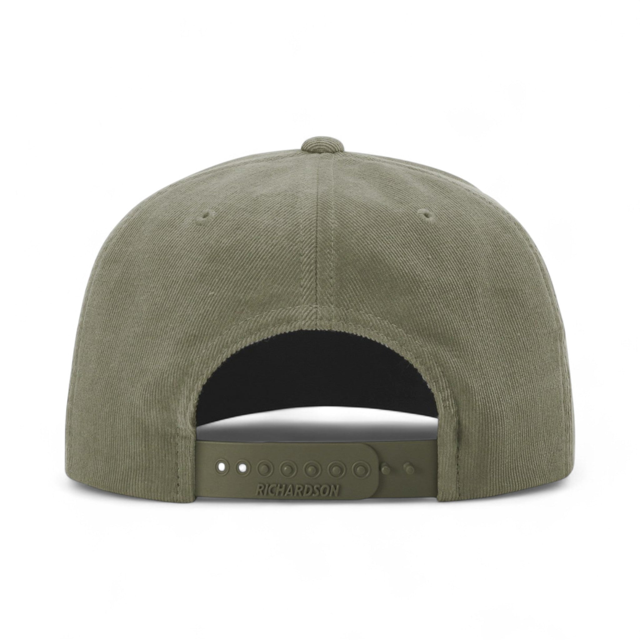 Back view of Richardson 253 custom hat in olive