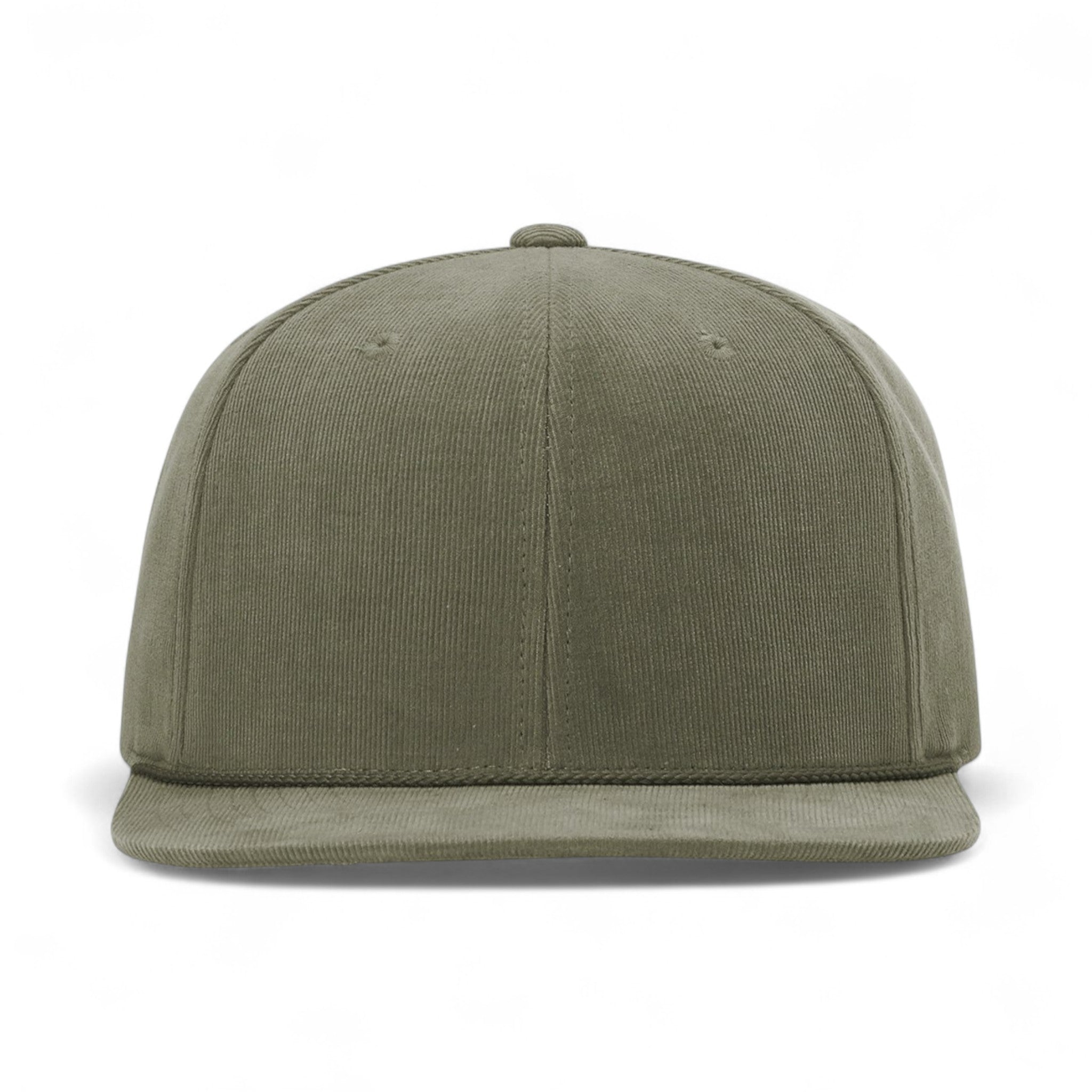 Front view of Richardson 253 custom hat in olive