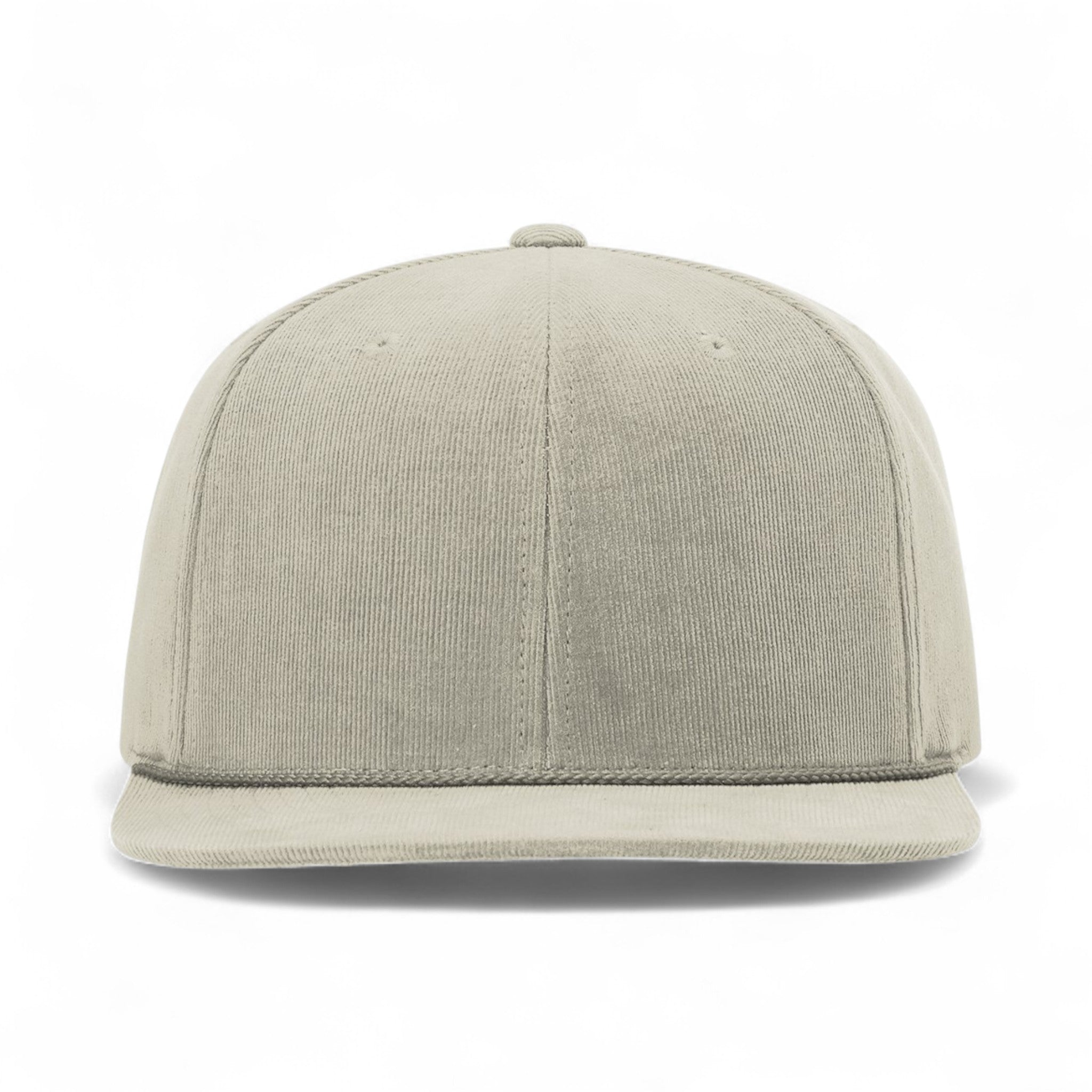 Front view of Richardson 253 custom hat in tan