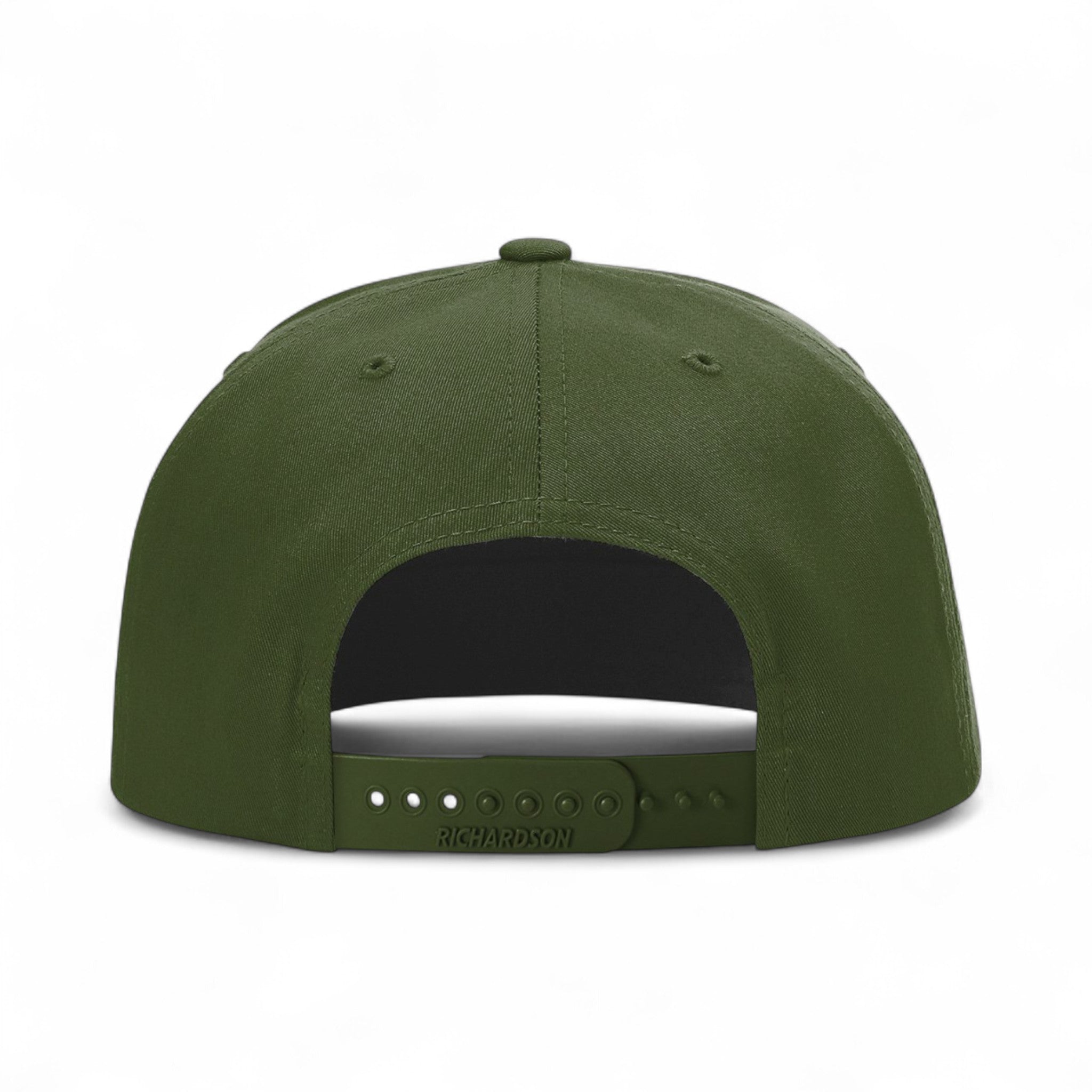 Back view of Richardson 255 custom hat in army olive