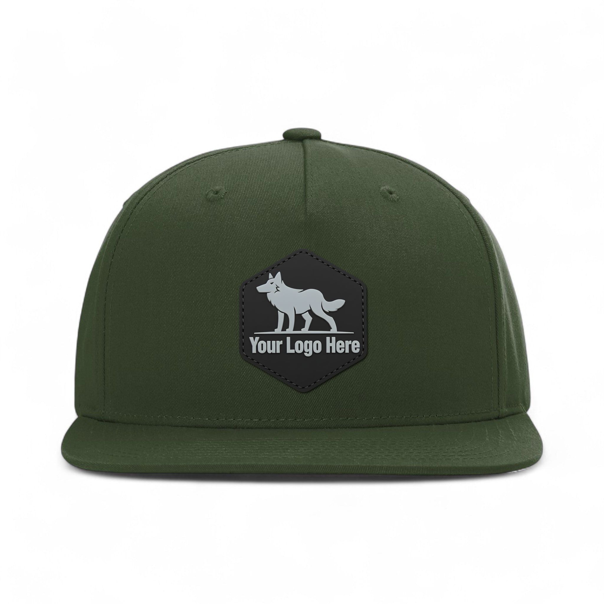 PVC patch preview of Richardson 255 custom hat in army olive
