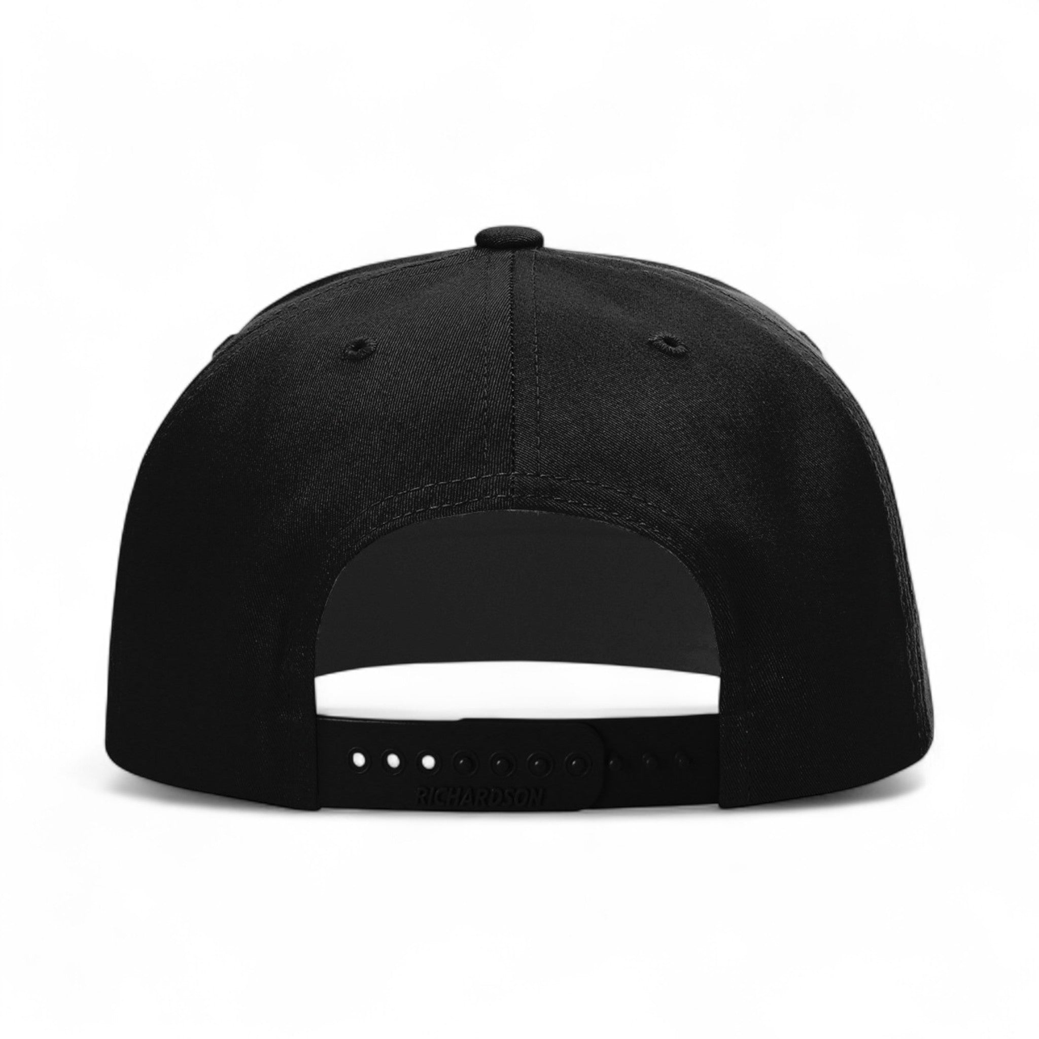 Back view of Richardson 255 custom hat in black