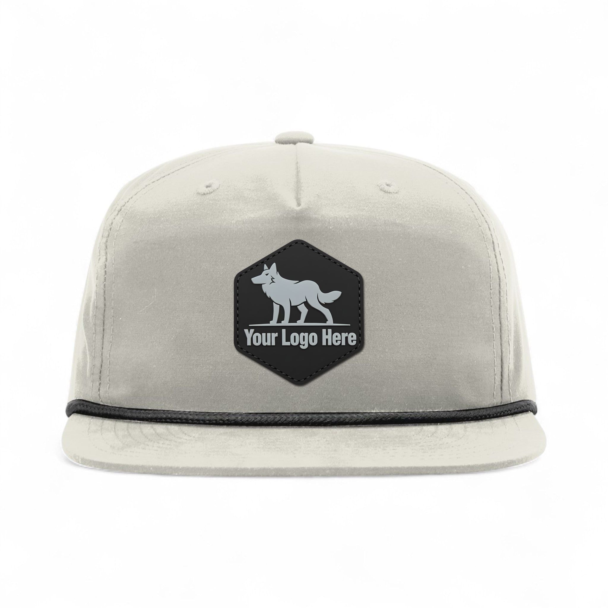 PVC patch preview of Richardson 256 custom hat in birch and black