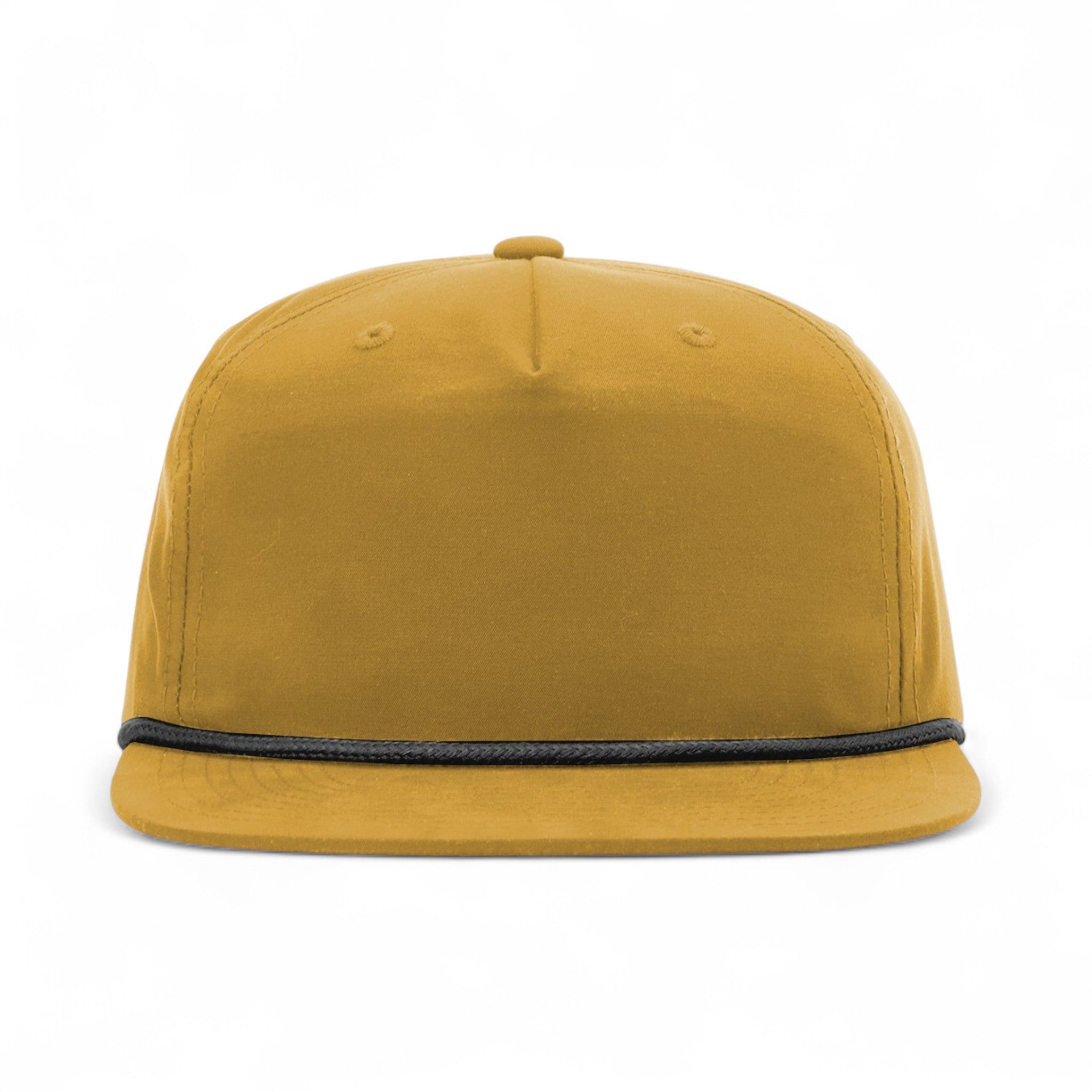 Front view of Richardson 256 custom hat in biscuit and black