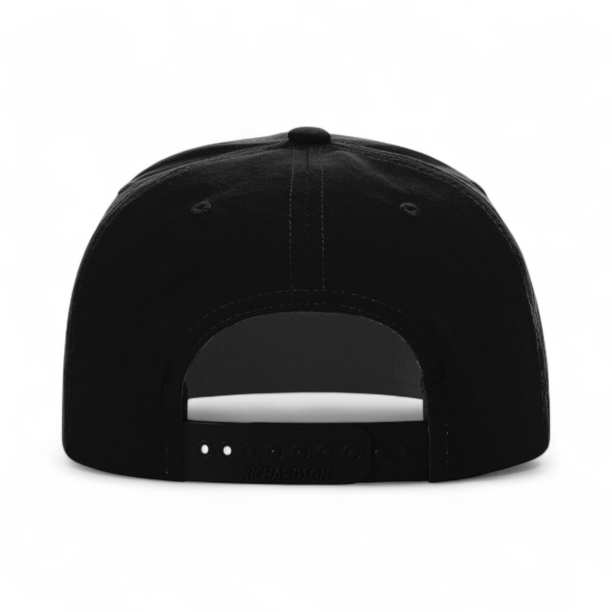 Back view of Richardson 256 custom hat in black and black