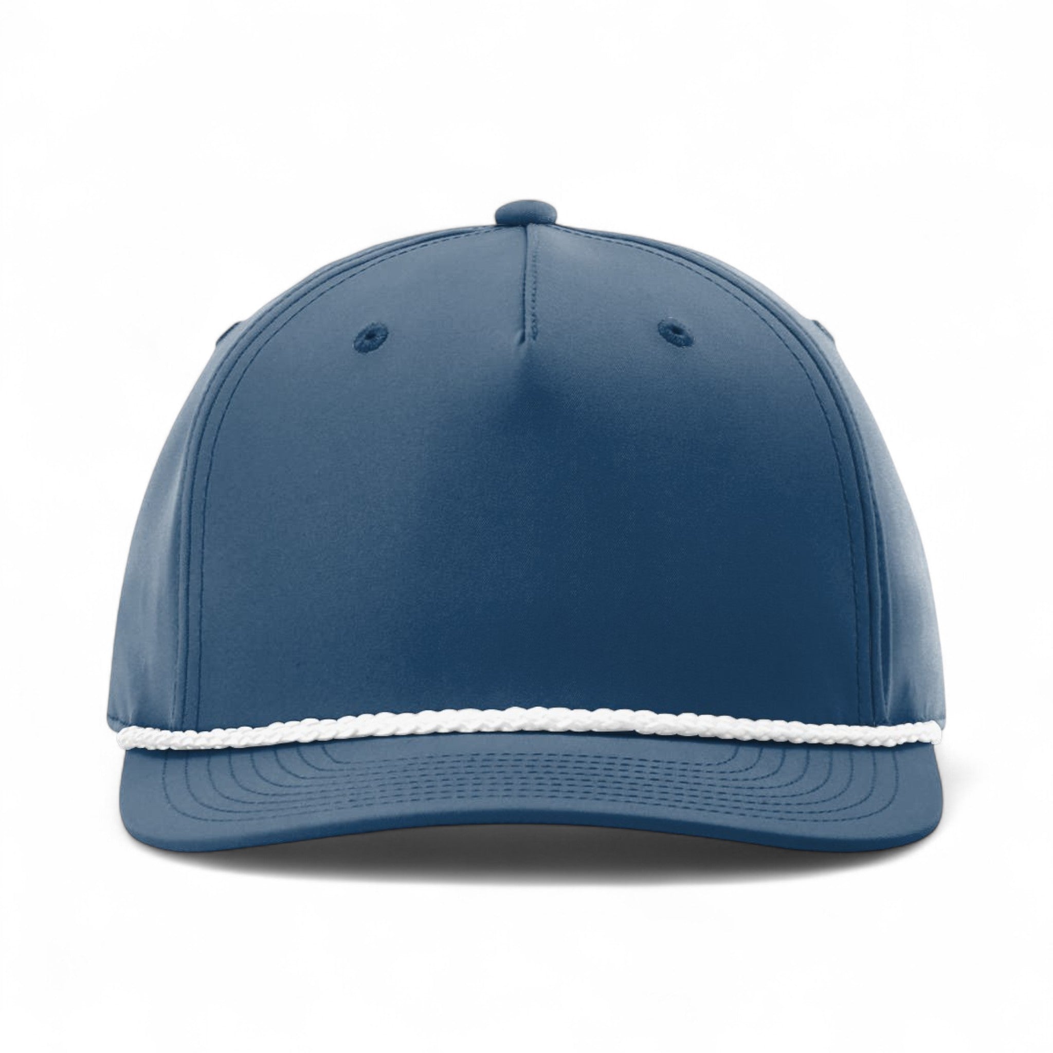 Front view of Richardson 258 custom hat in light blue and white
