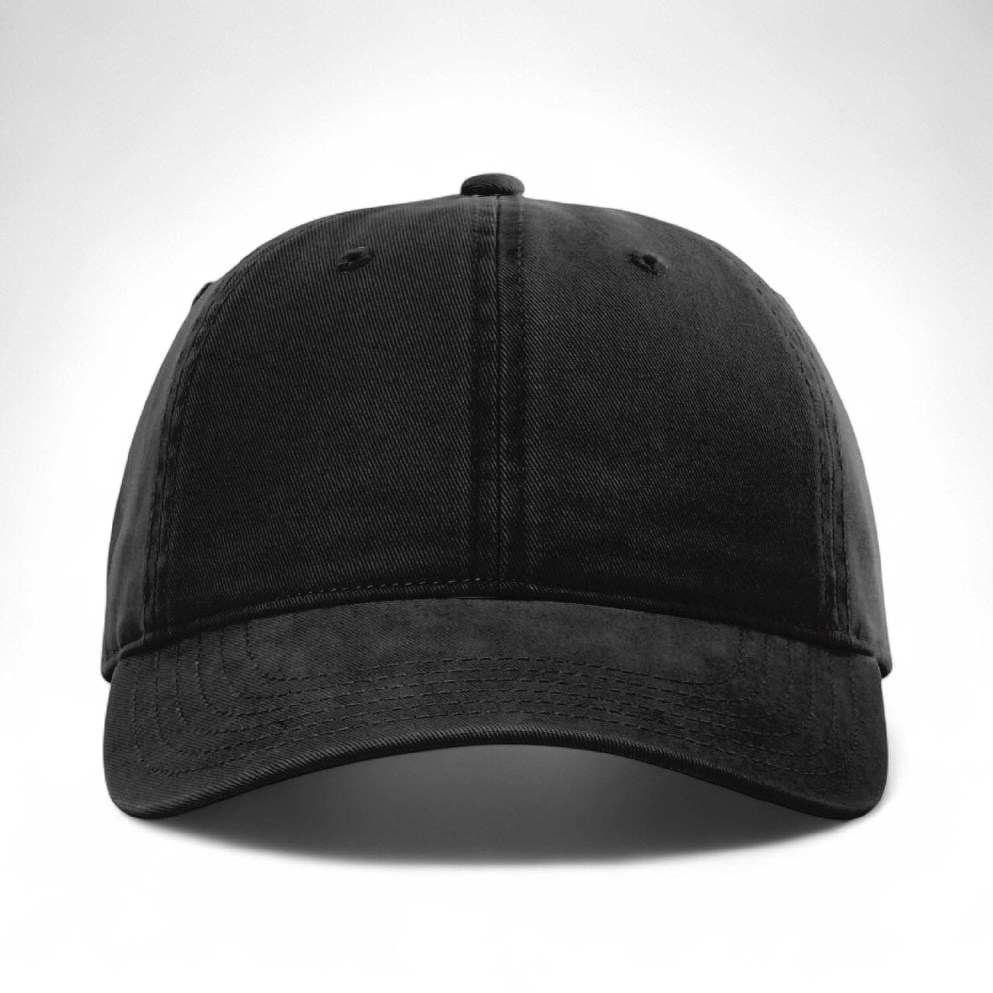 Front view of Richardson 326 custom hat in black
