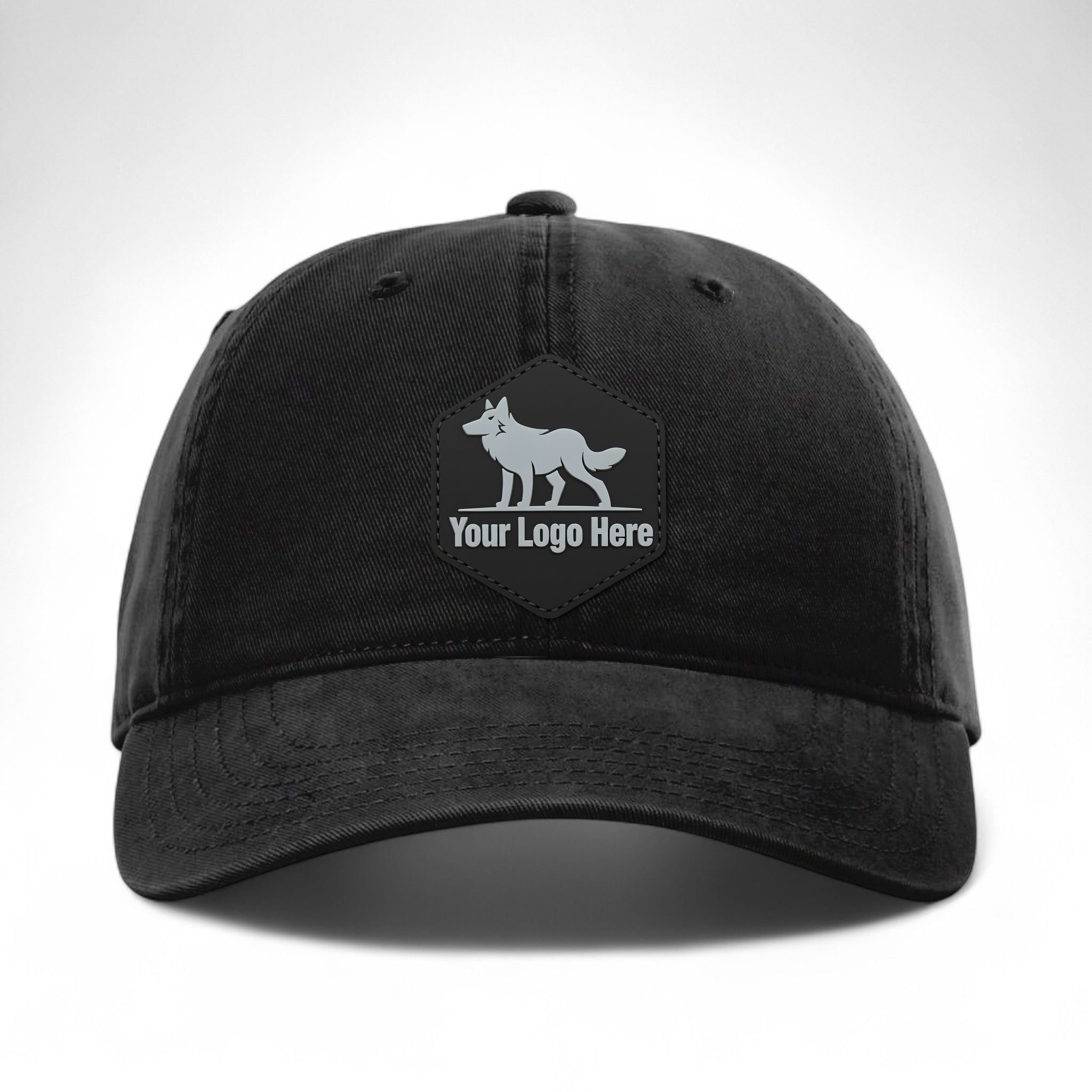 PVC patch preview of Richardson 326 custom hat in black