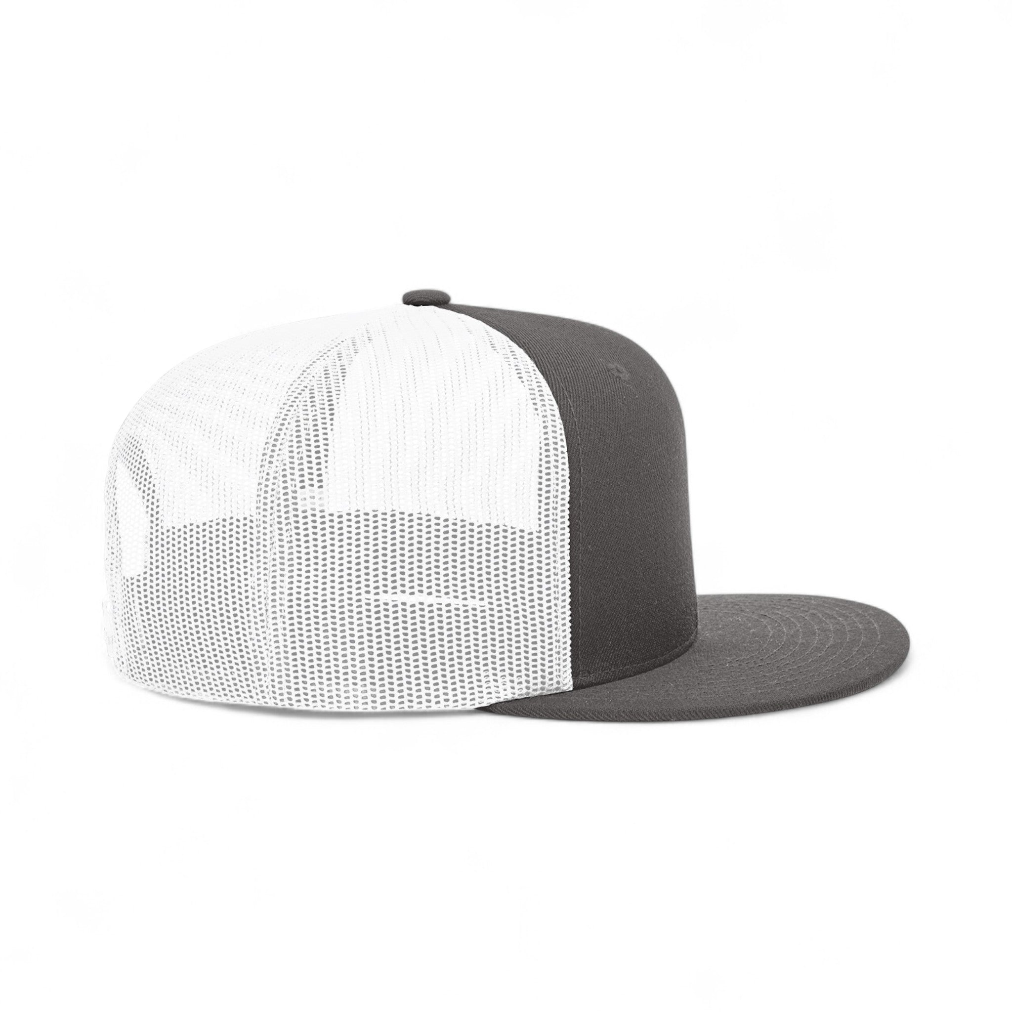 Right side view of Richardson 511 custom hat in charcoal and white