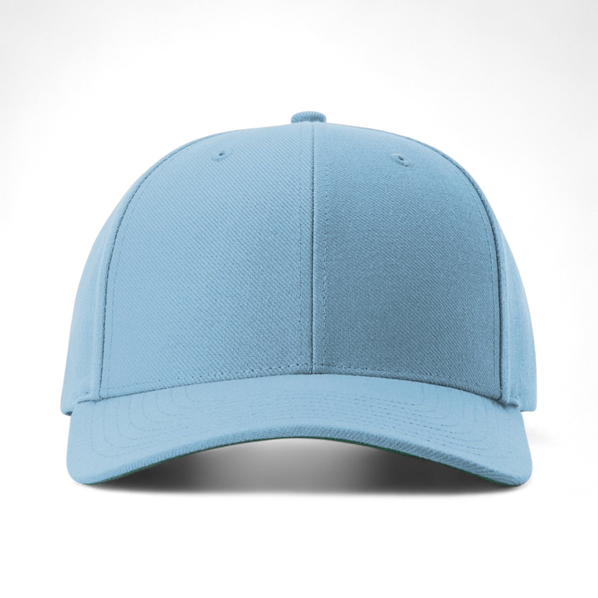 Front view of Richardson 512 custom hat in columbia blue