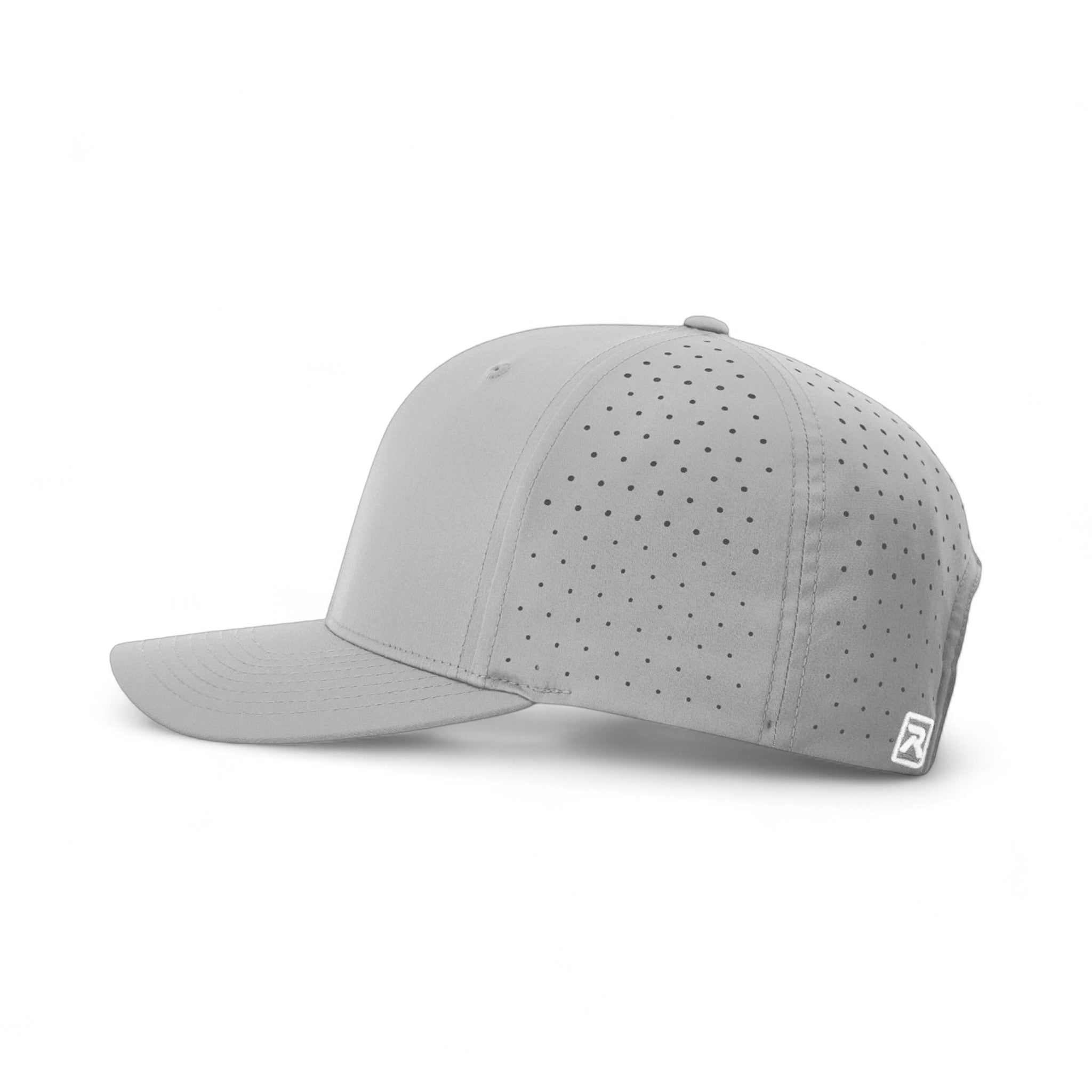 Left side view of Richardson 632 custom hat in grey