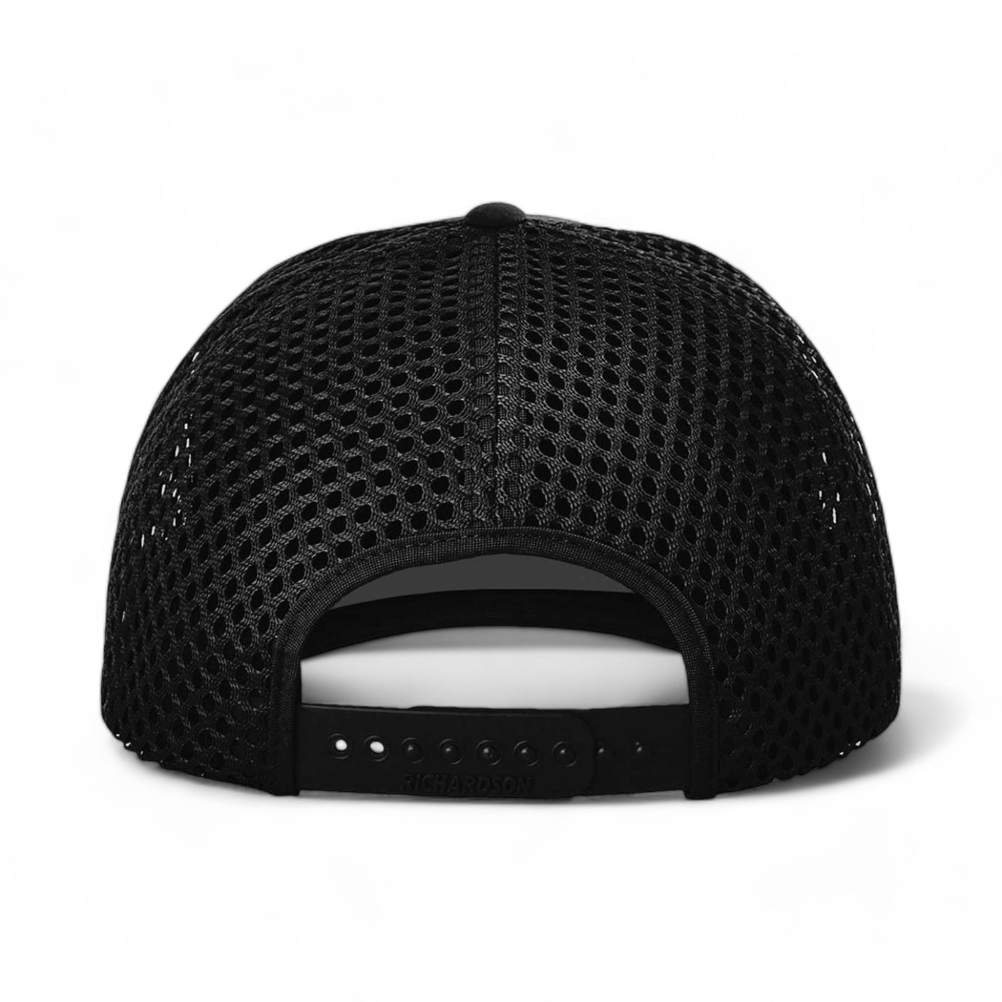 Back view of Richardson 835 custom hat in black